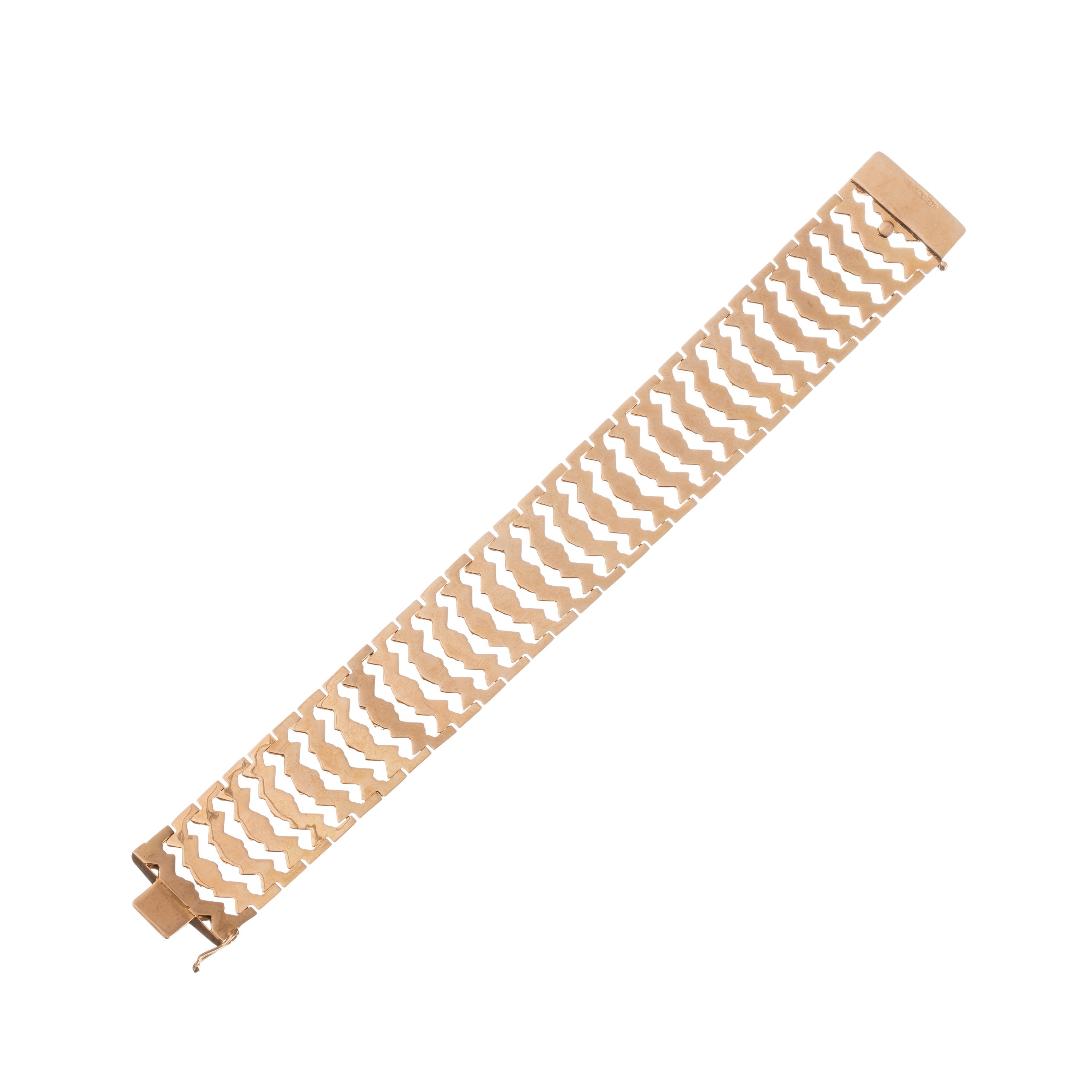 Bracciale in oro giallo stampato, 18 kt