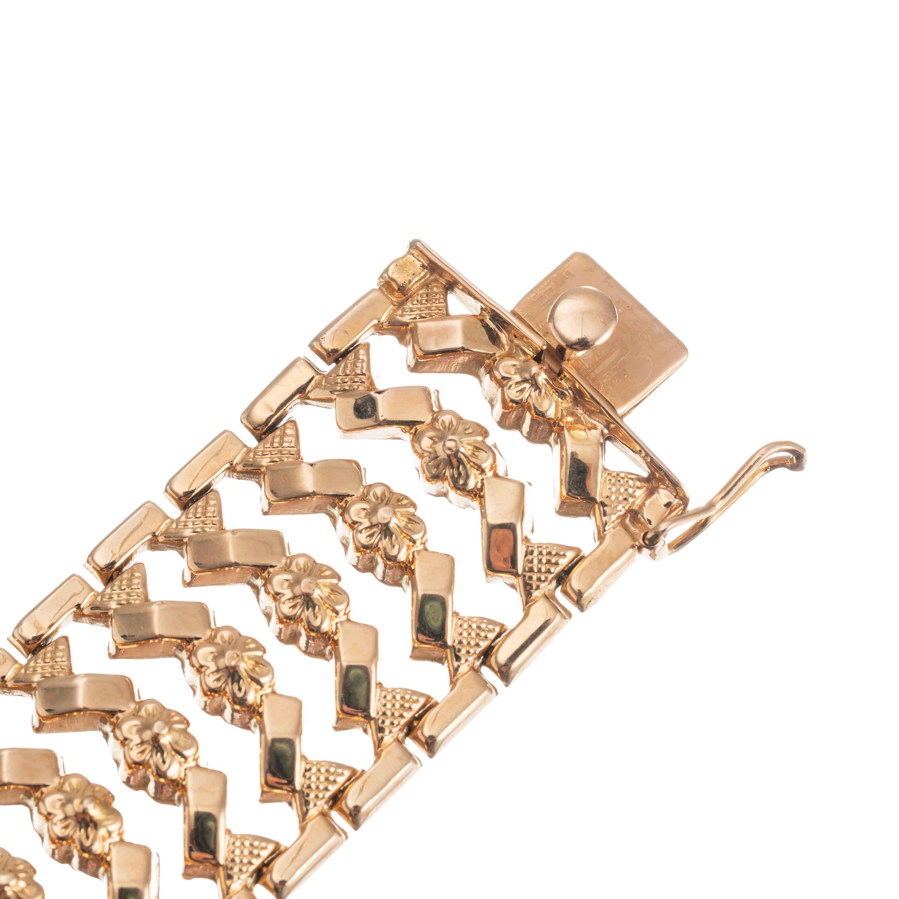 Bracciale in oro giallo stampato, 18 kt