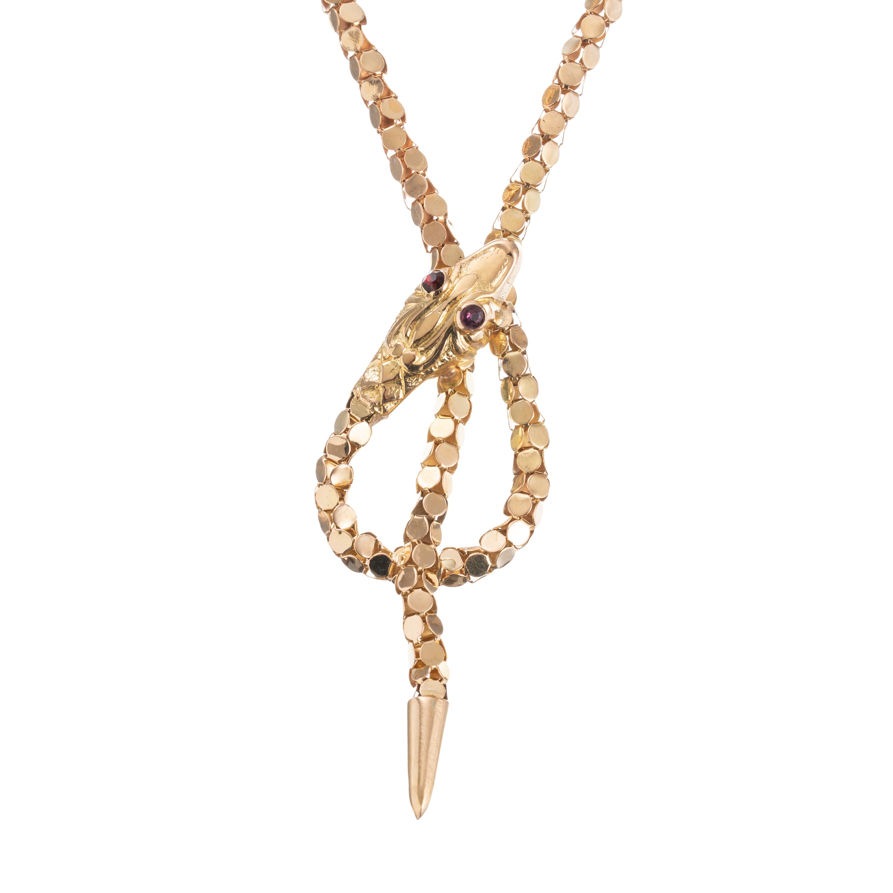 Girocollo in oro giallo 18 kt a forma di serpente