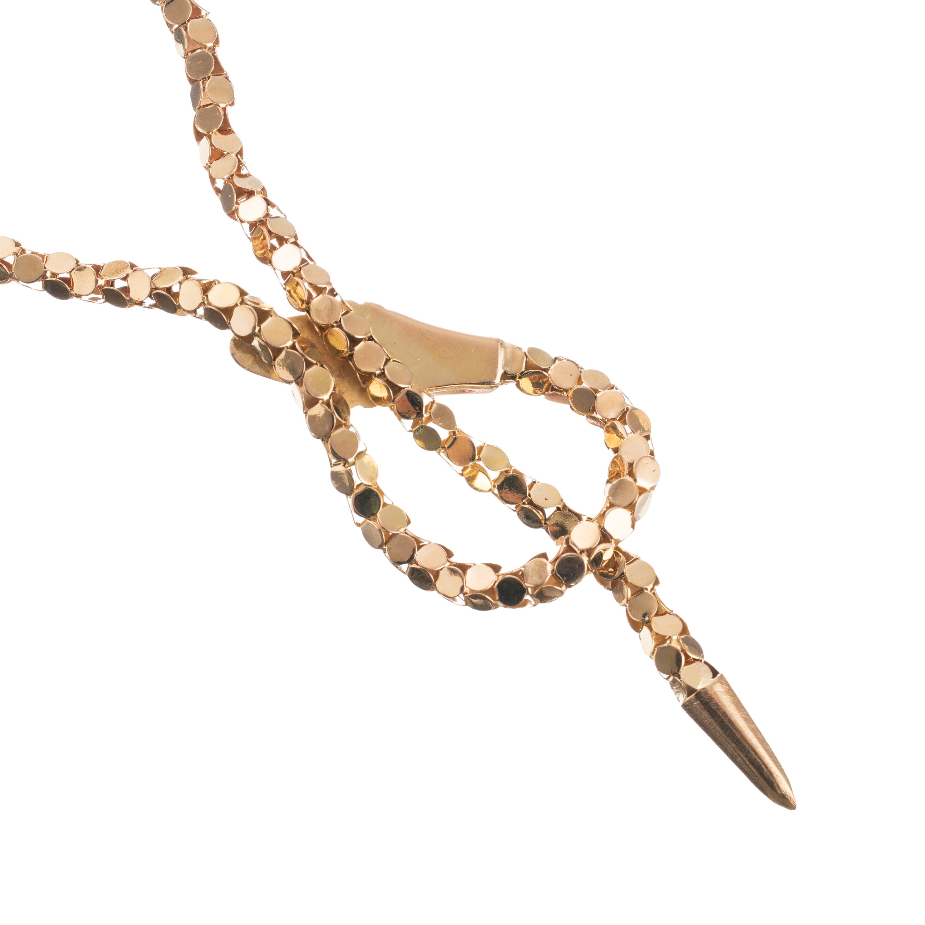 Girocollo in oro giallo 18 kt a forma di serpente