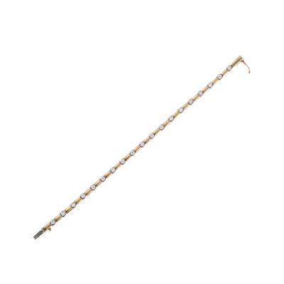 Bracciale Tennis in oro giallo 18 kt con diamanti taglio brillante