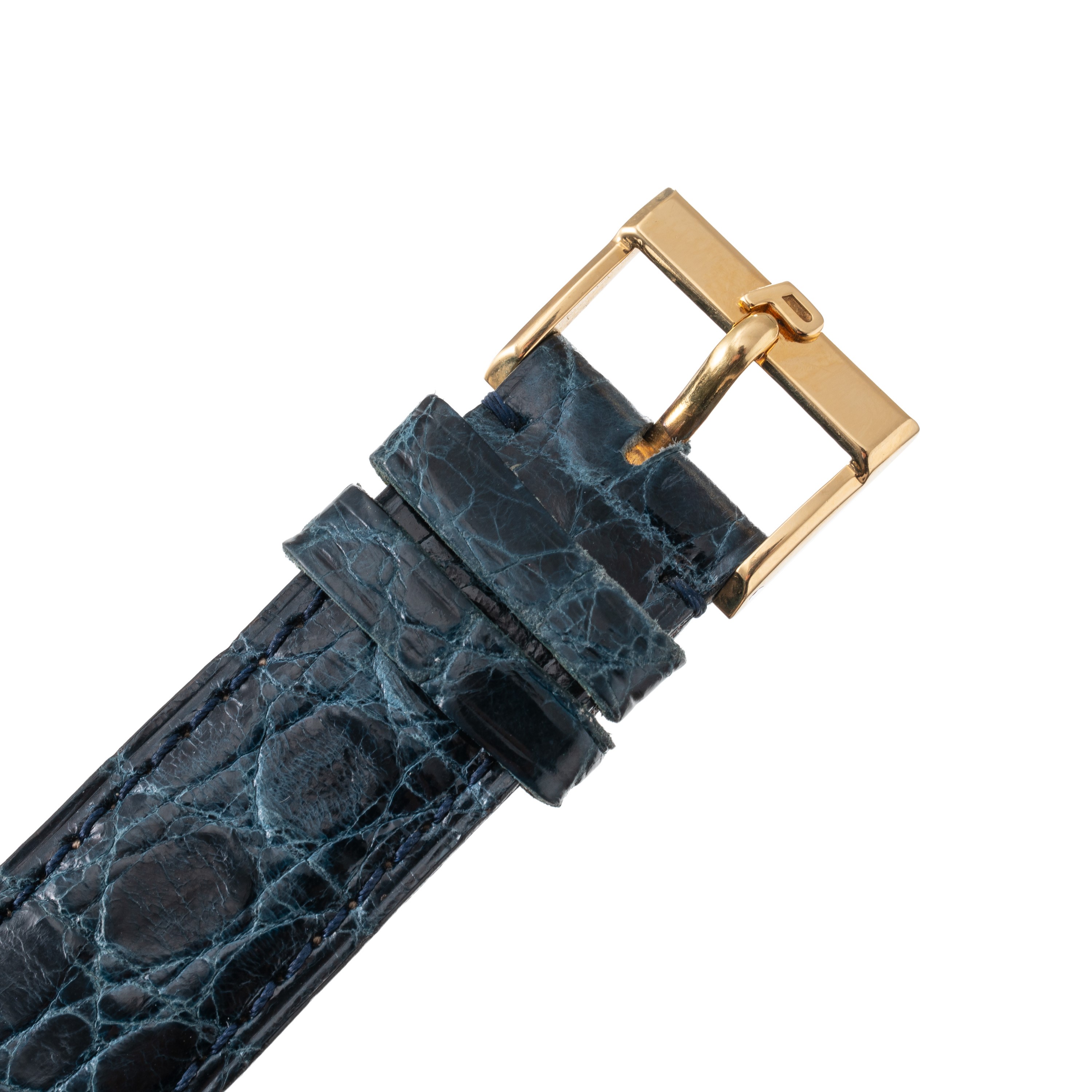 Piaget - Orologio solo tempo Tank in oro giallo 18 kt a carica manuale con quadrante bianco