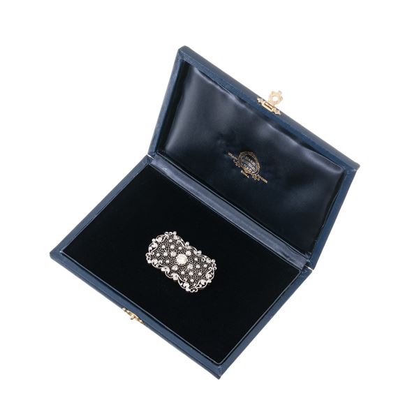 M. BUCCELLATI - BUCCELLATI - SPILLA IN ORO E DIAMANTI