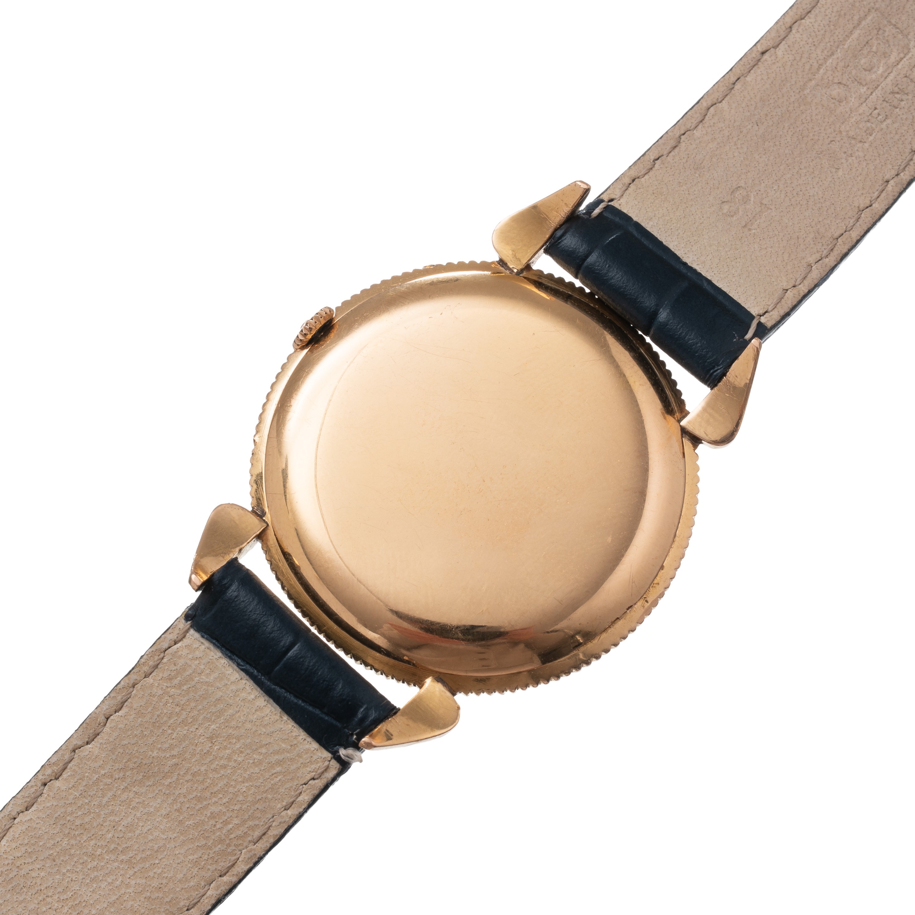 Movado - Calendograf triplo calendario, oro rosa 18 kt con quadrante bitonale e indici rubino (Re...