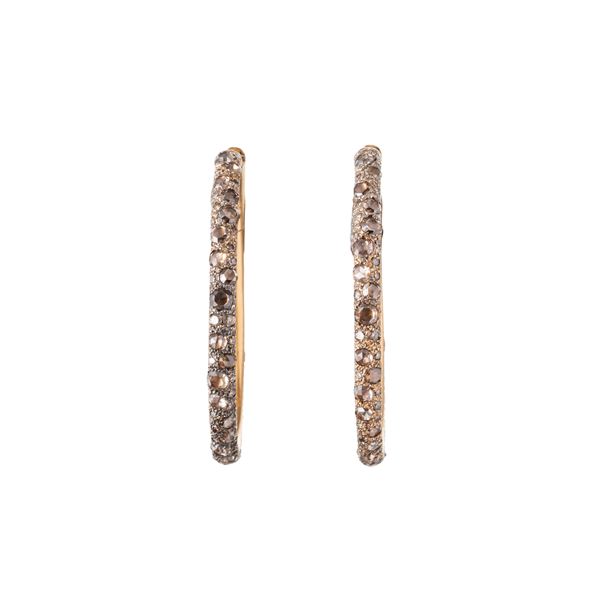 POMELLATO - POMELLATO - TANGO VINTAGE ORECCHINI IN ORO ROSA 18 KT CON DIAMANTI 