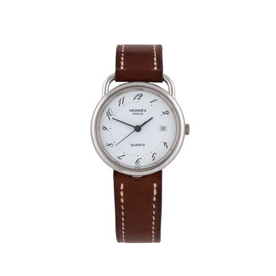 Orologio Solo Tempo al quarzo in acciaio con quadrante bianco e datario a ore tre