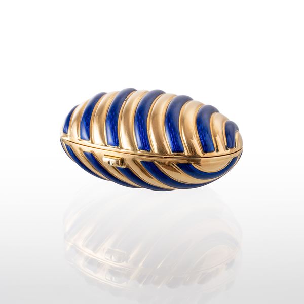 PORTA PILLOLE MILA SHON IN ORO 18 KT E SMALTI 