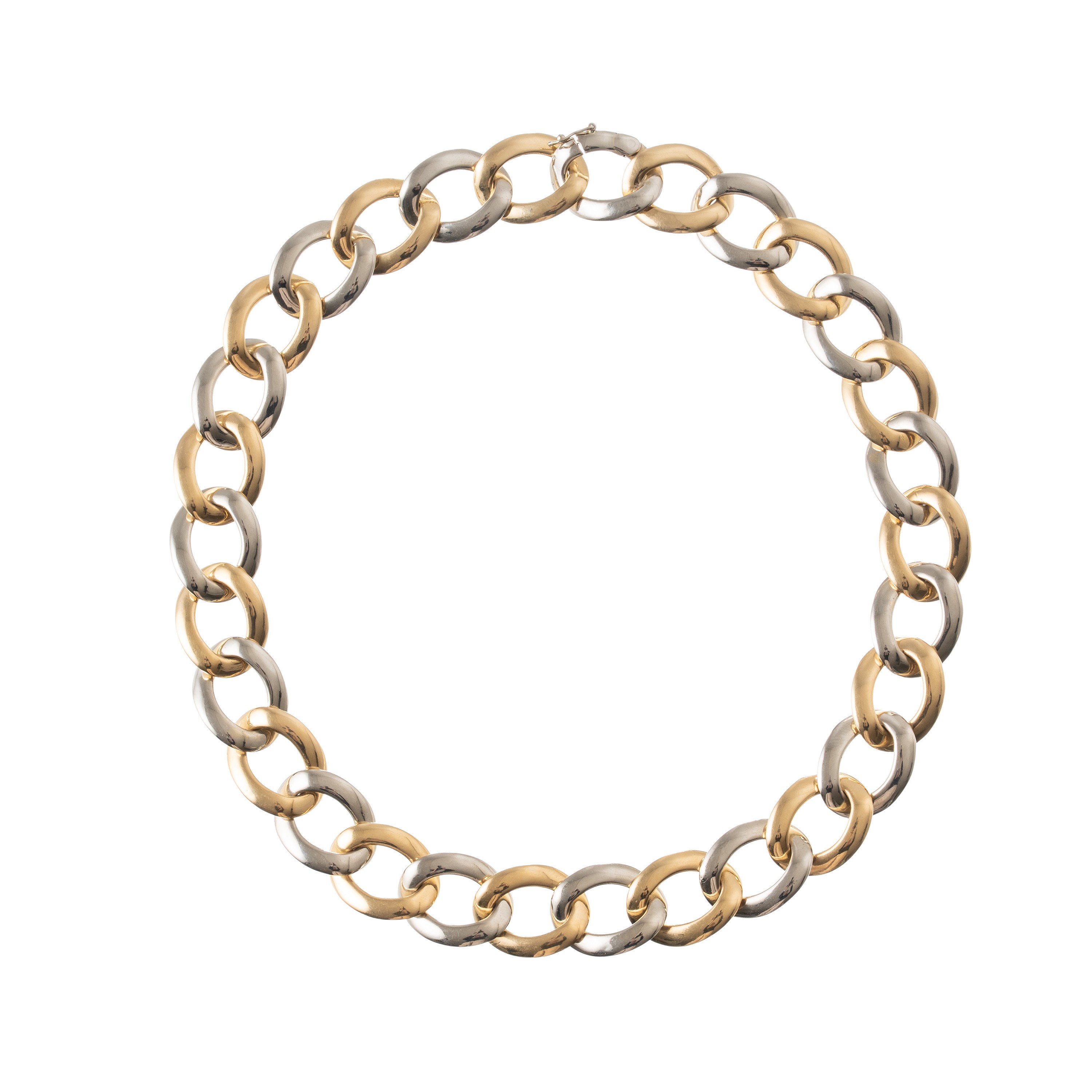 Bulgari - Collana in oro bianco e giallo 18 kt
