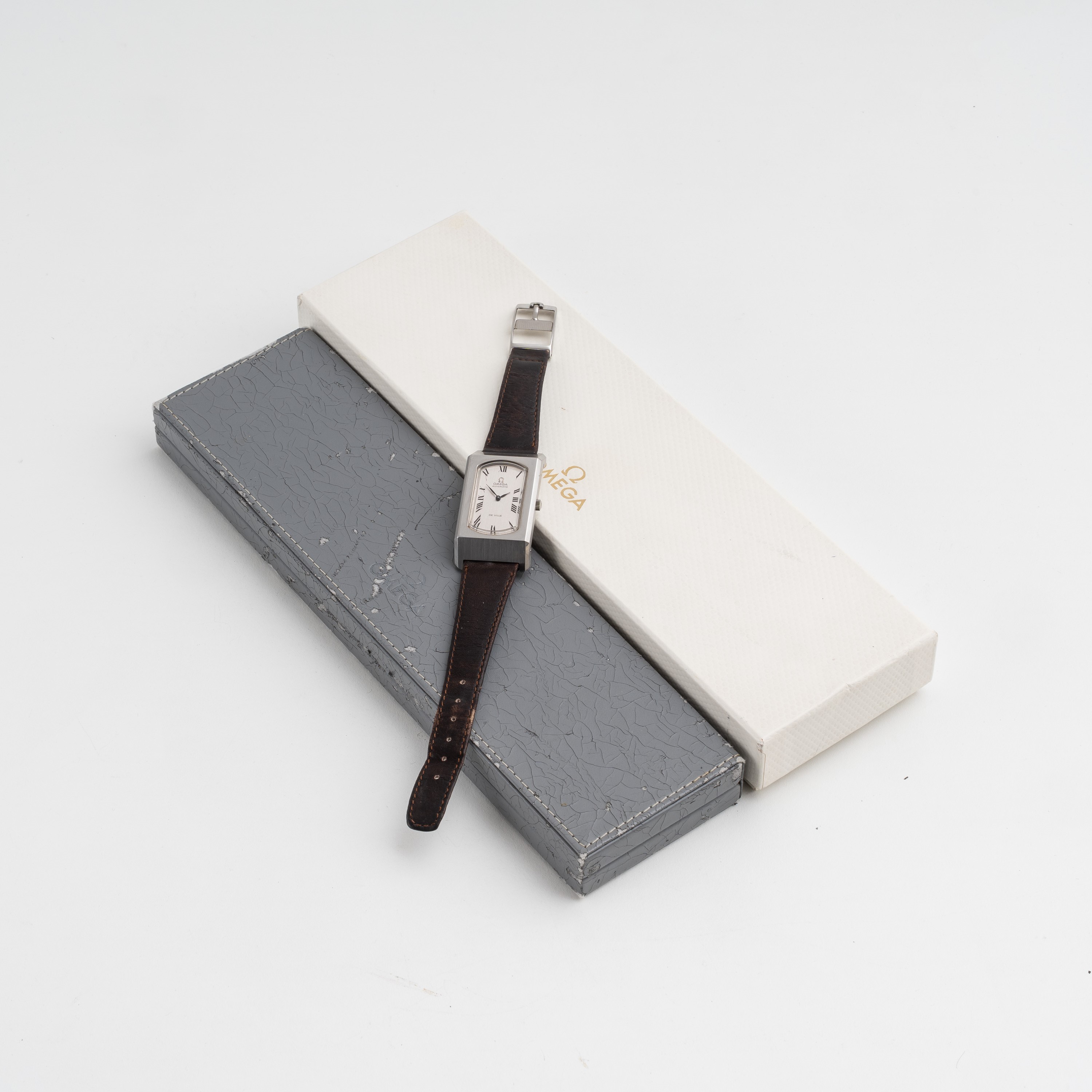 Omega - De Ville — Orologio solo tempo in acciaio con carica automatica, quadrante argenté
