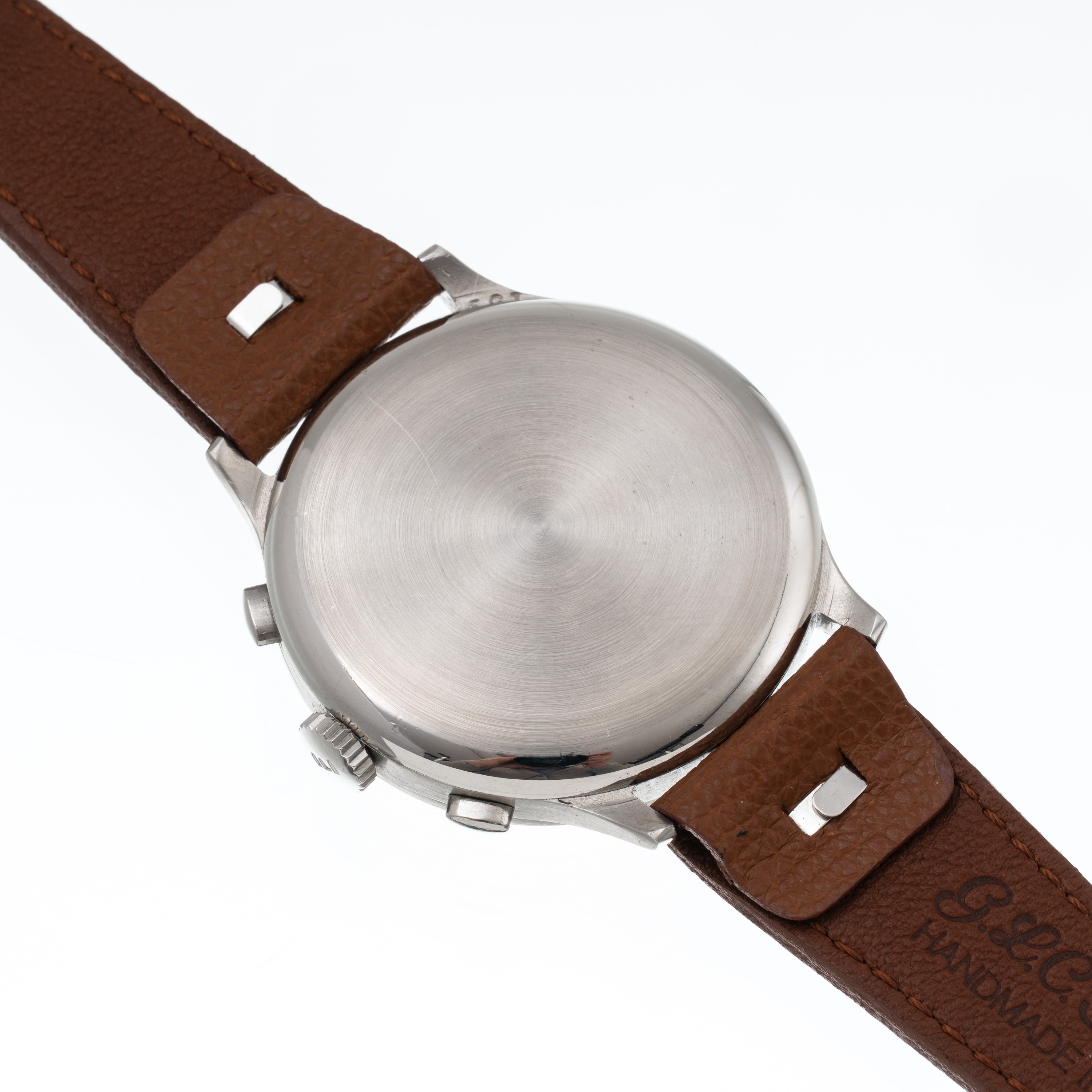 Eberhard - Chronograph – cronografo a carica manuale in acciaio con quadrante grigio bitonale e s...