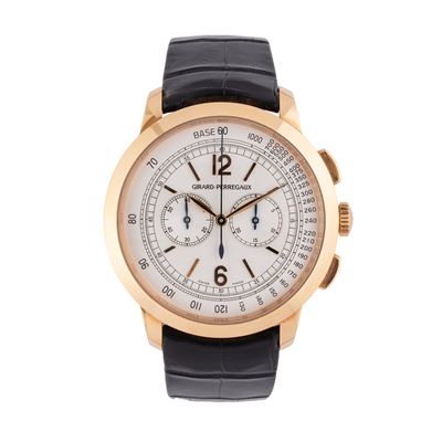 1966 Chronograph – Cronografo automatico in oro rosa 18 kt con quadrante argenté e scala tachimet...