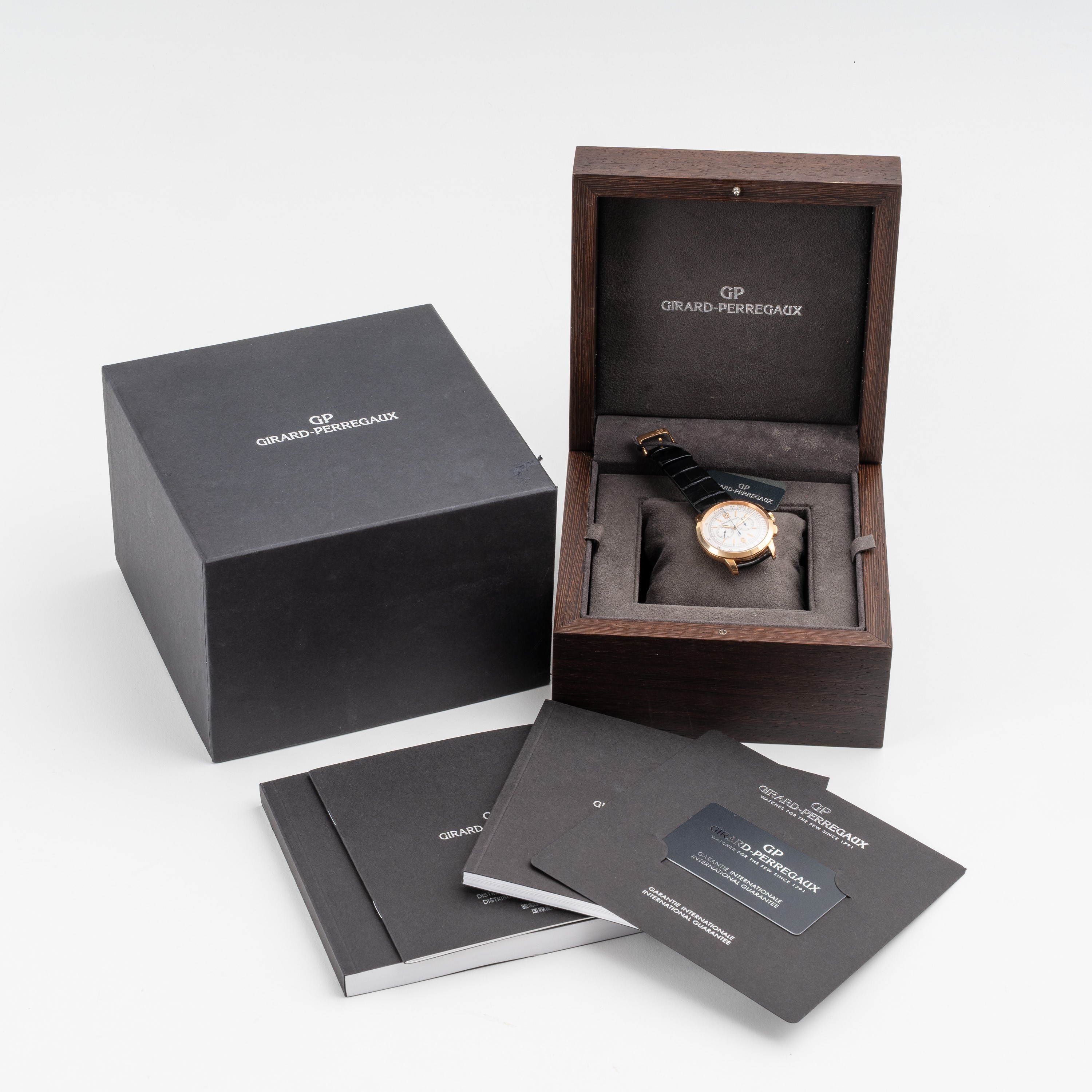 Girard Perregaux - 1966 Chronograph – Cronografo automatico in oro rosa 18 kt con quadrante argen...