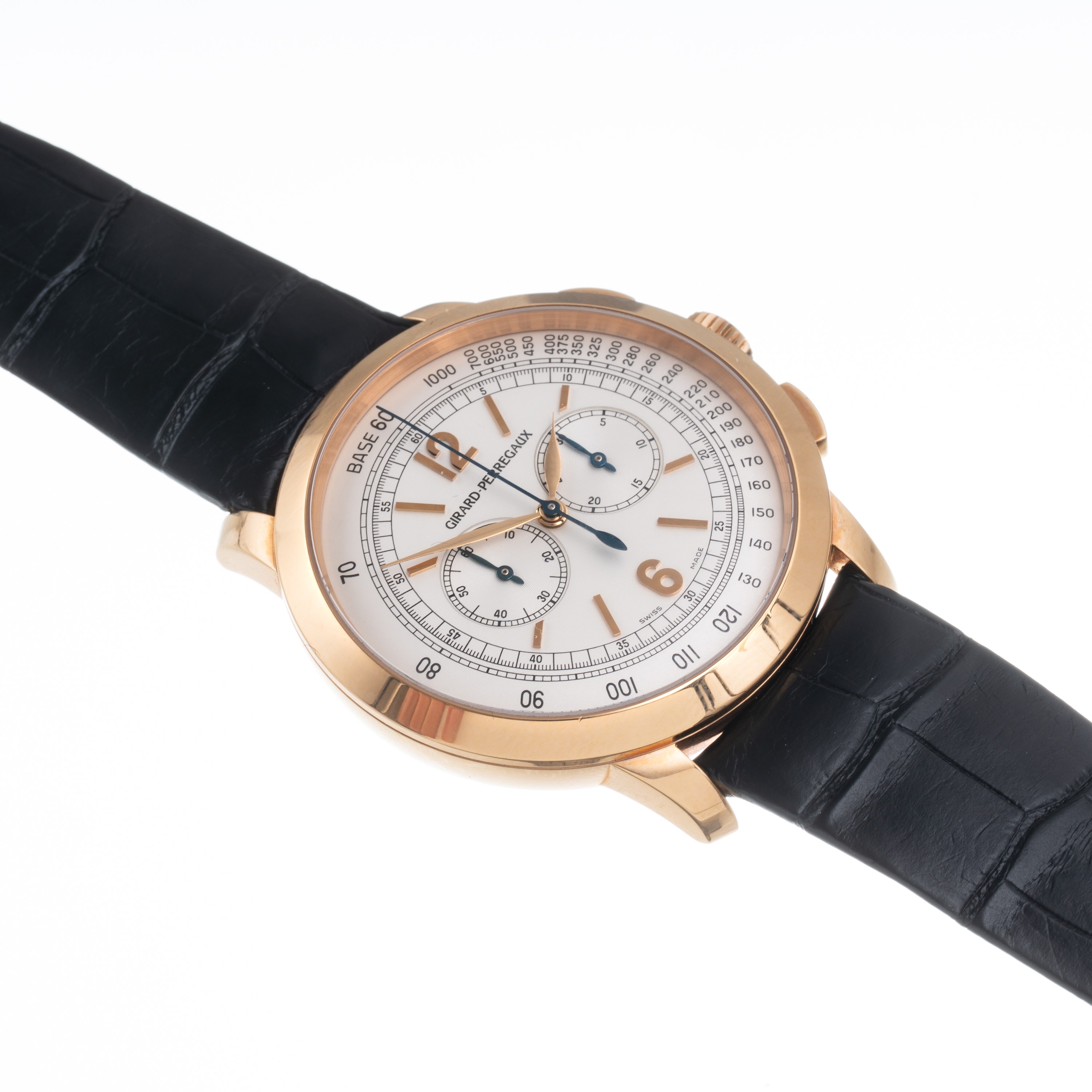 Girard Perregaux - 1966 Chronograph – Cronografo automatico in oro rosa 18 kt con quadrante argen...