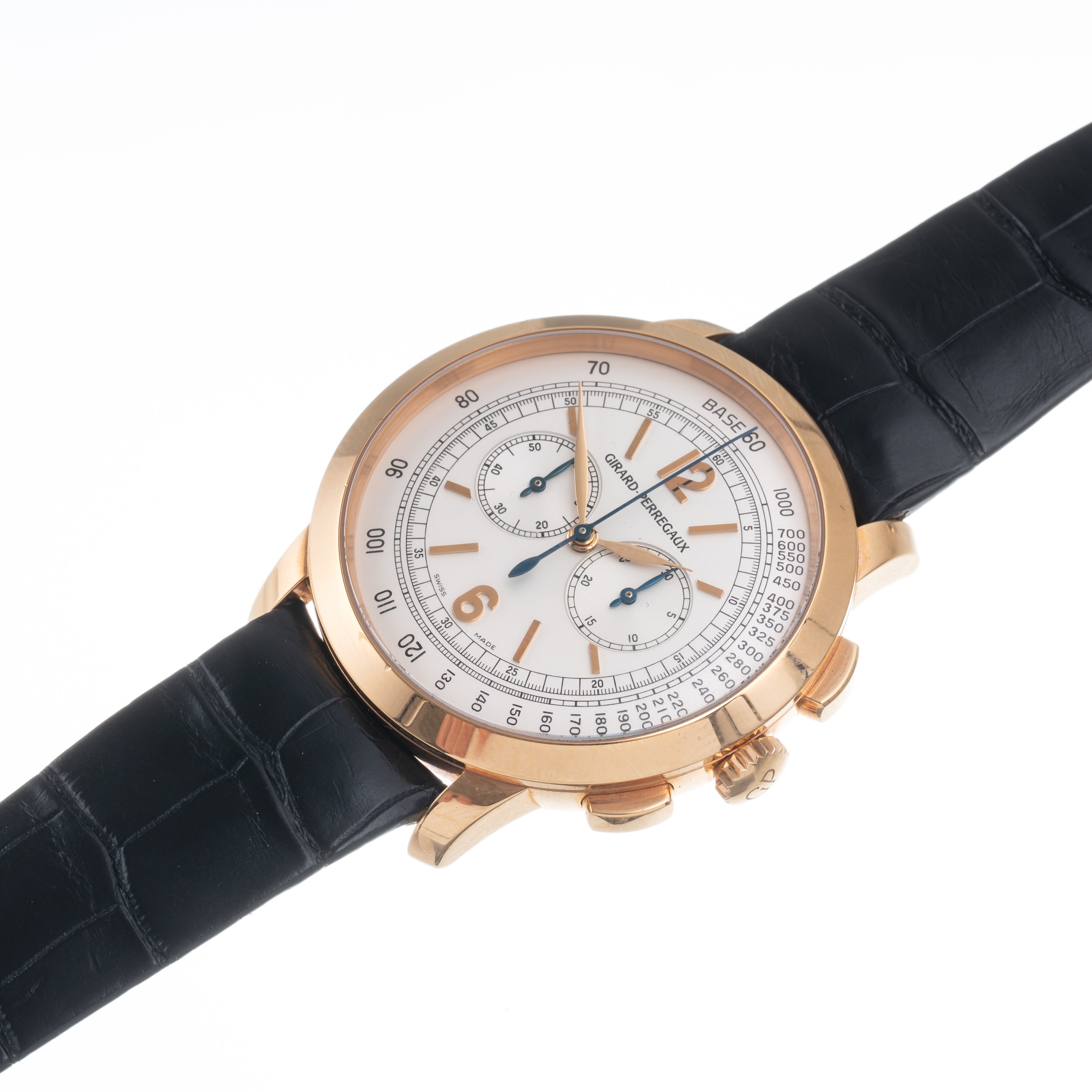 Girard Perregaux - 1966 Chronograph – Cronografo automatico in oro rosa 18 kt con quadrante argen...