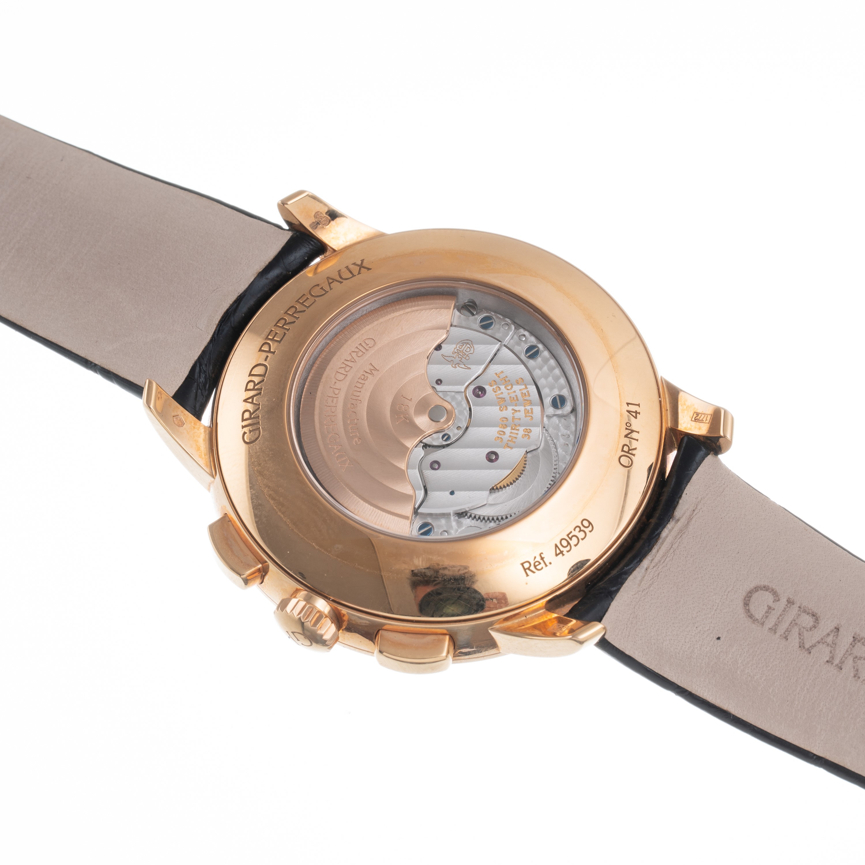 Girard Perregaux - 1966 Chronograph – Cronografo automatico in oro rosa 18 kt con quadrante argen...