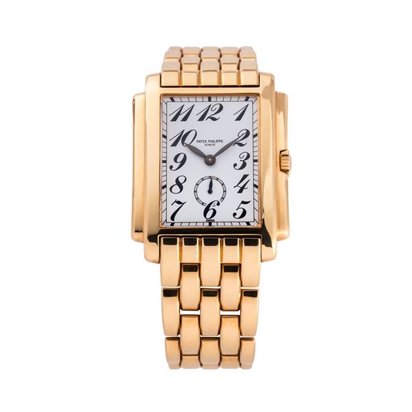 PATEK PHILIPPE - PATEK PHILIPPE - GONDOLO  OROLOGIO SOLO TEMPO A CARICA MANUALE IN ORO GIALLO 18KT CON BRACCIALE IN ORO GIALLO 18KT PATEK PHILIPPE E QUADRANTE BIANCO CON PICCOLI SECONDI AD ORE SEI 