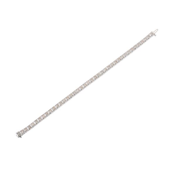 BRACCIALE TENNIS IN PLATINO E DIAMANTI