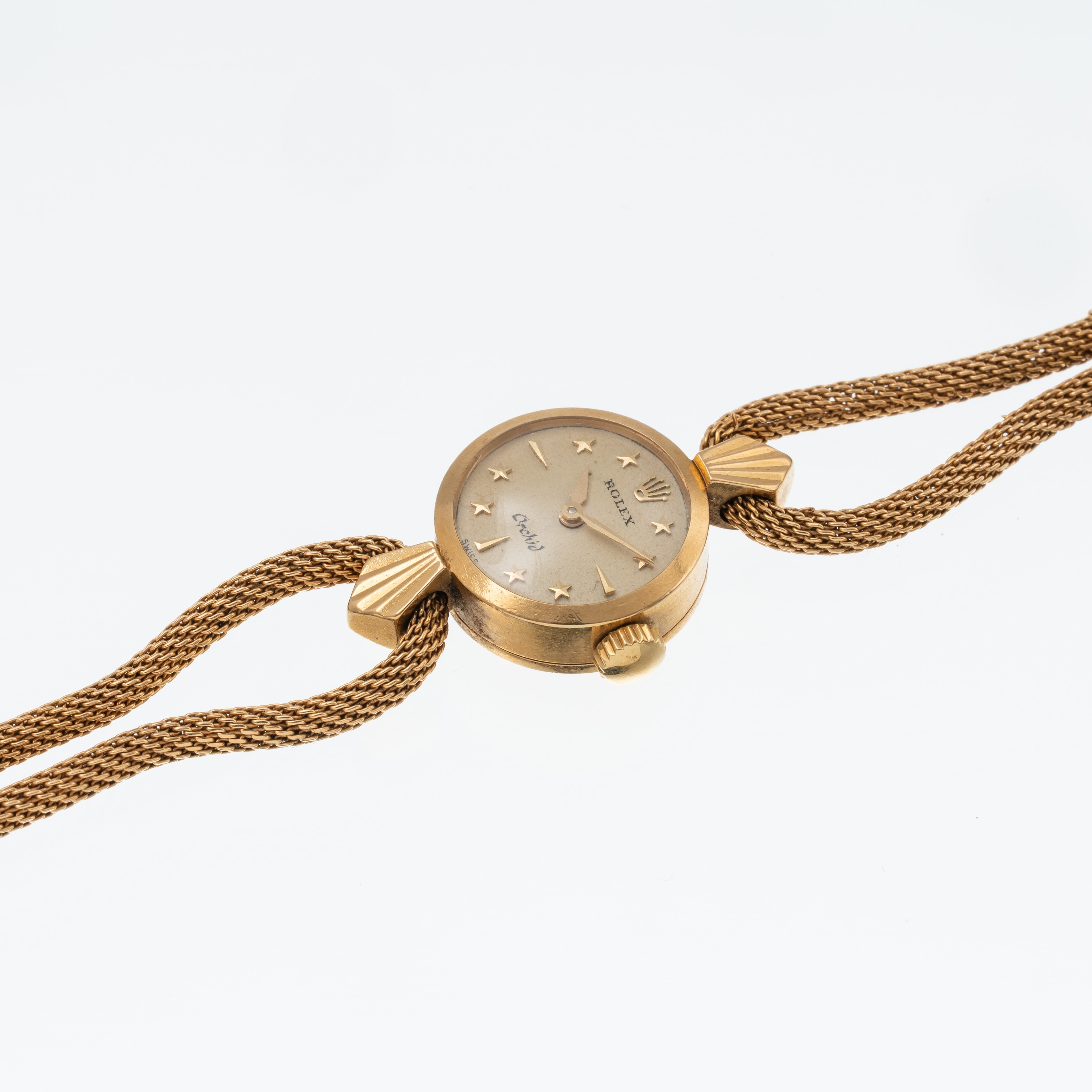 Rolex - Orchid 9060, orologio solo tempo a carica manuale in oro giallo 18 kt con bracciale e qua...