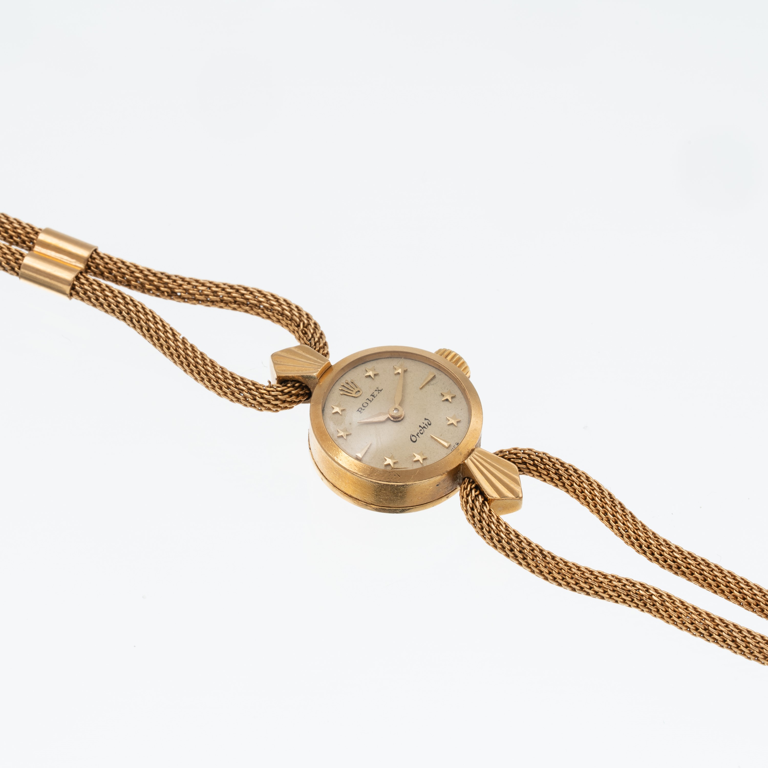 Rolex - Orchid 9060, orologio solo tempo a carica manuale in oro giallo 18 kt con bracciale e qua...