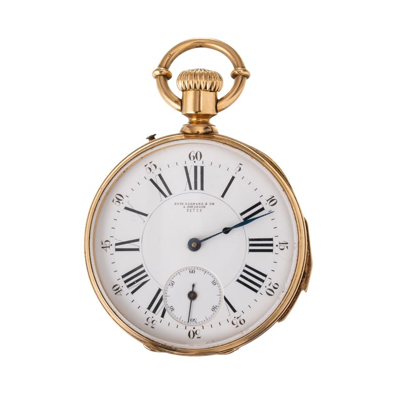 Eugene Bornand & Cie - Orologio da tasca ripetizione quarti a carica manuale in oro giallo 18 kt ...