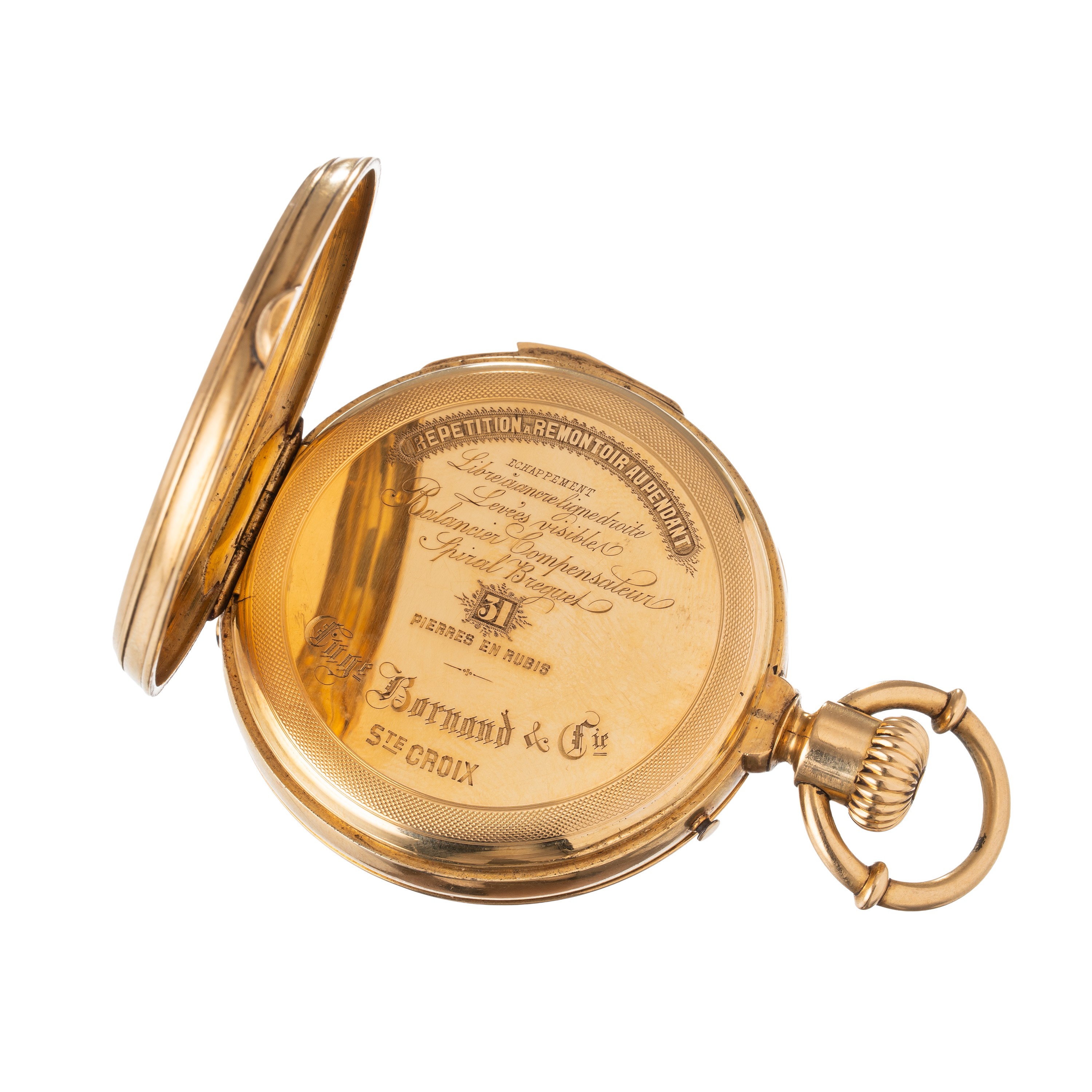 Eugene Bornand & Cie - Orologio da tasca ripetizione quarti a carica manuale in oro giallo 18 kt ...