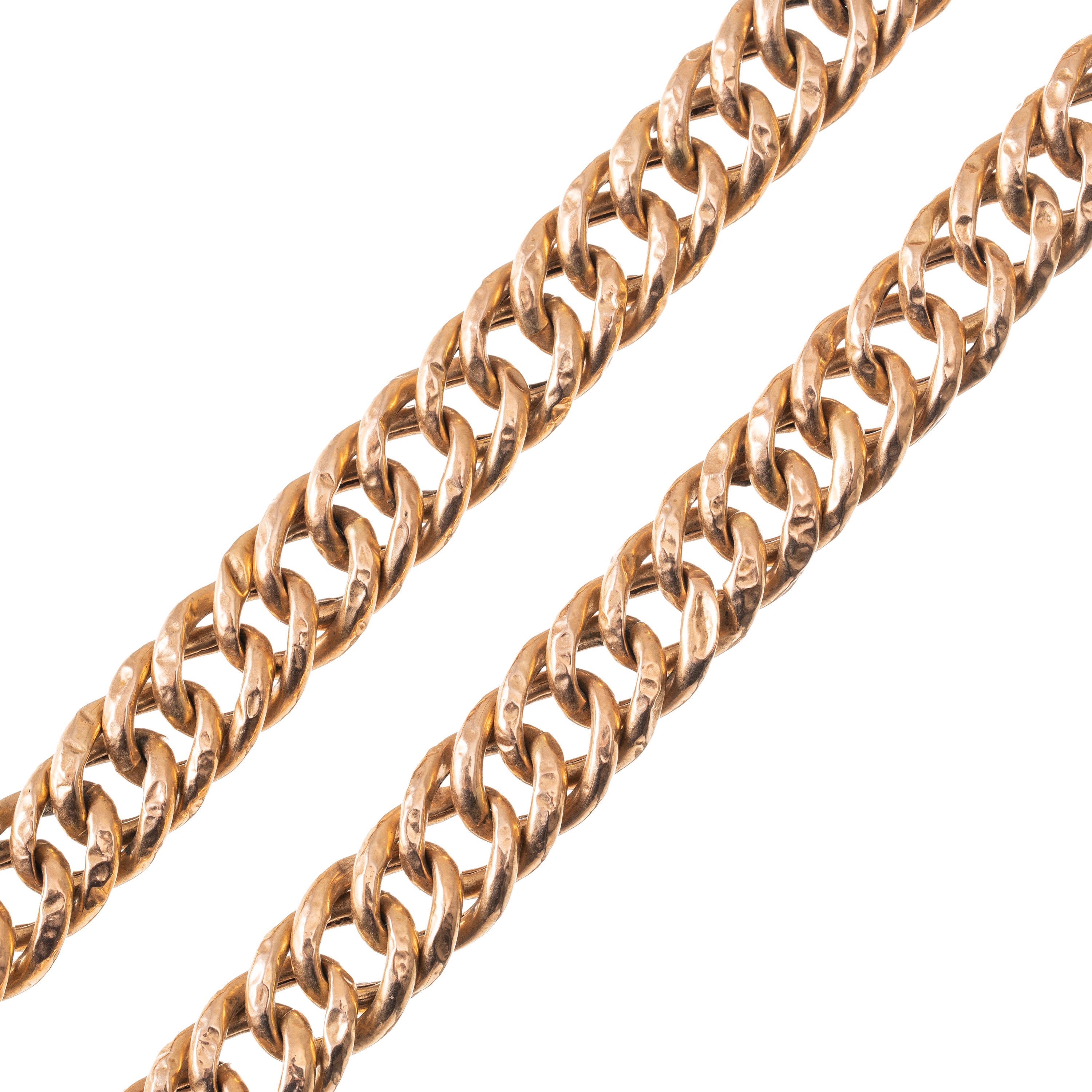Oro rosa 9 kt, Catena a maglia con punzone a testa di cavallo