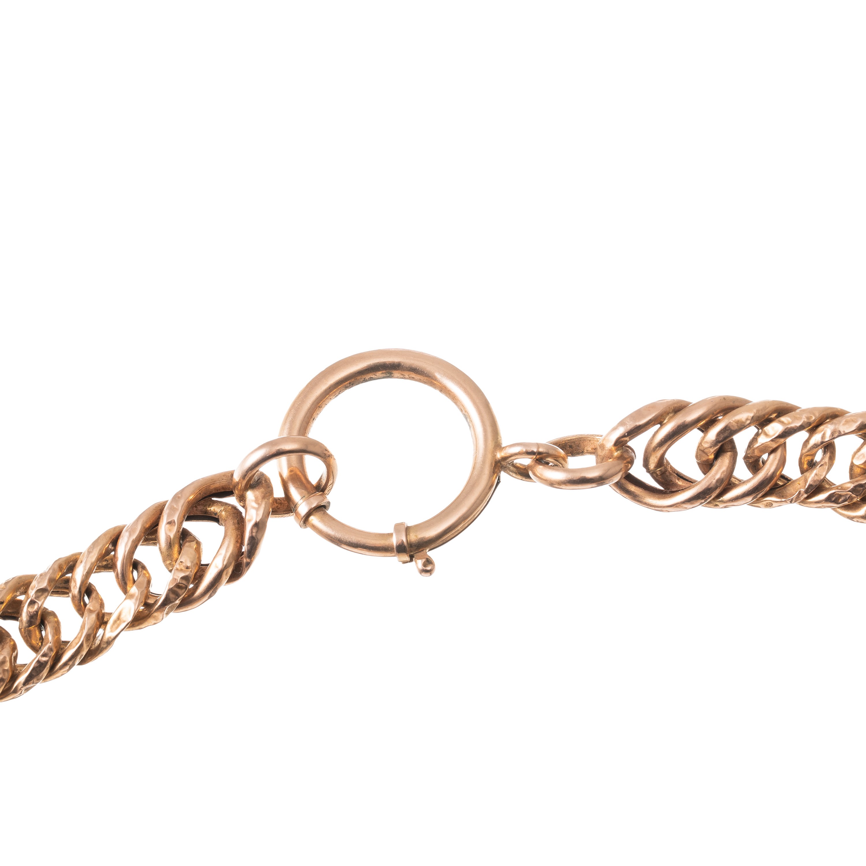 Oro rosa 9 kt, Catena a maglia con punzone a testa di cavallo