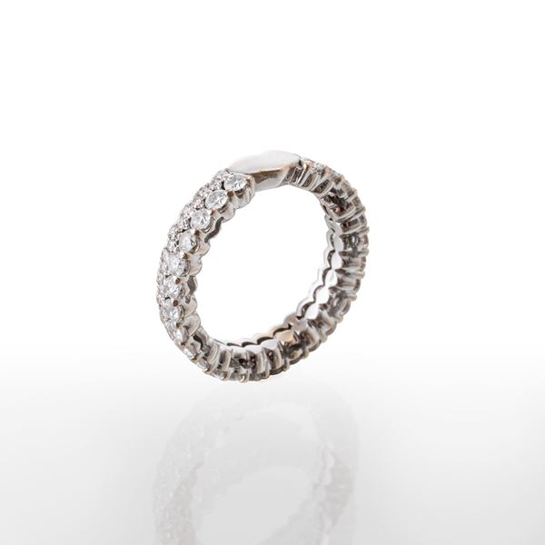 ANELLO IN ORO BIANCO 18 KT CON DIAMANTI