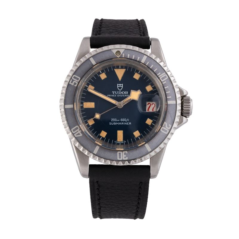 Tudor - Submariner 7021/0, orologio automatico in acciaio con quadrante blu e datario “roulette” ...