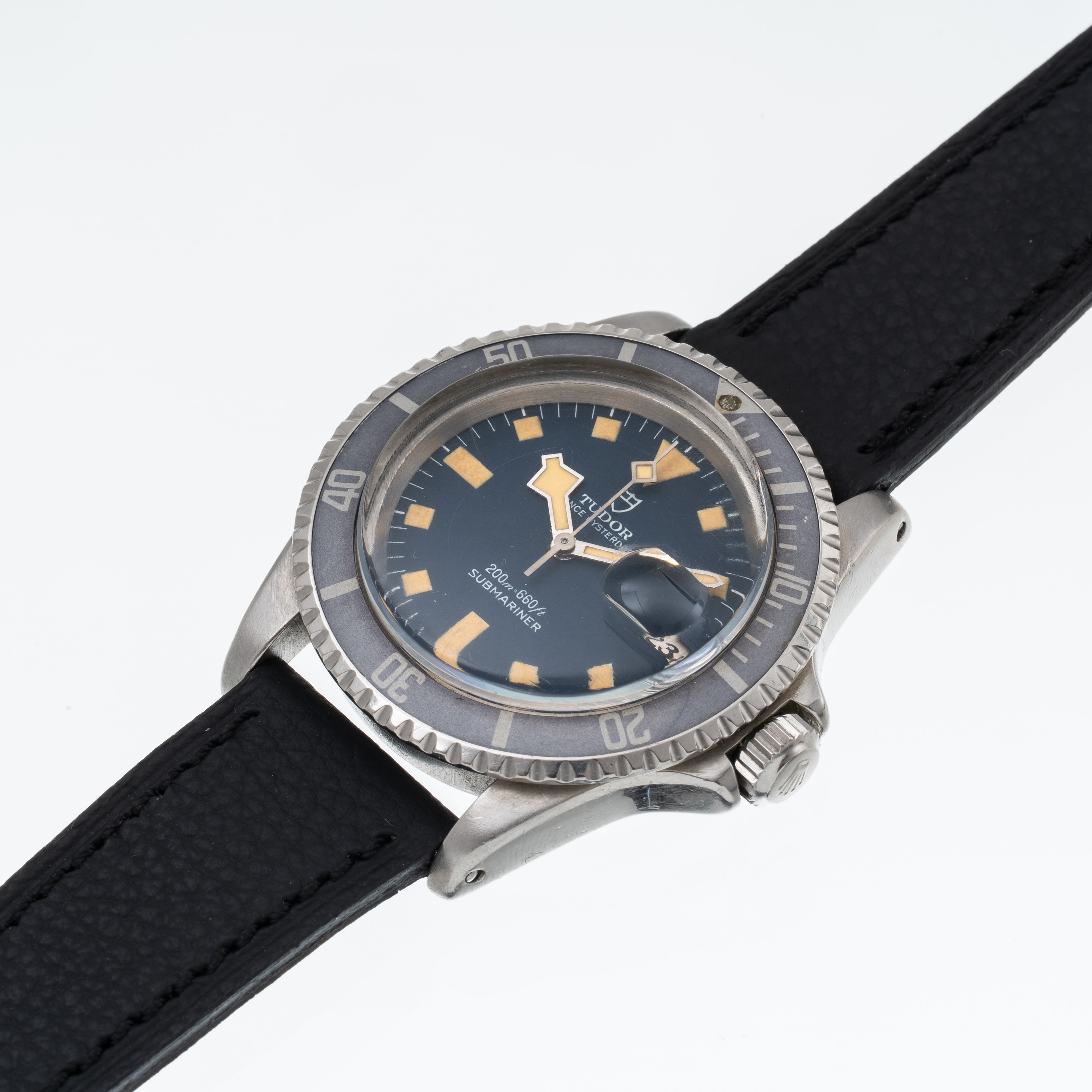 Tudor - Submariner 7021/0, orologio automatico in acciaio con quadrante blu e datario “roulette” ...