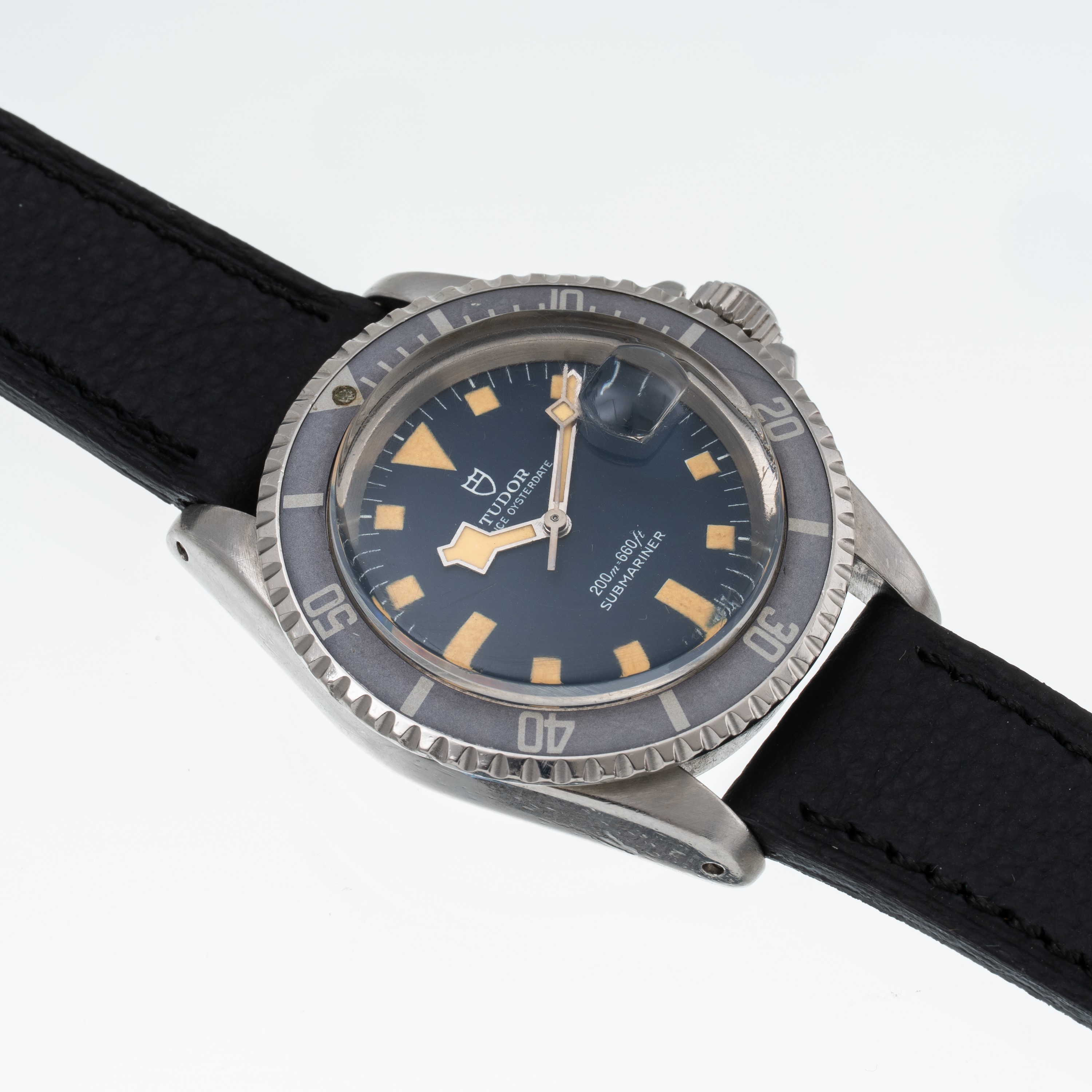 Tudor - Submariner 7021/0, orologio automatico in acciaio con quadrante blu e datario “roulette” ...