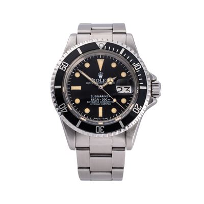 Submariner Ref. 1680, orologio automatico in acciaio con quadrante nero (1977)