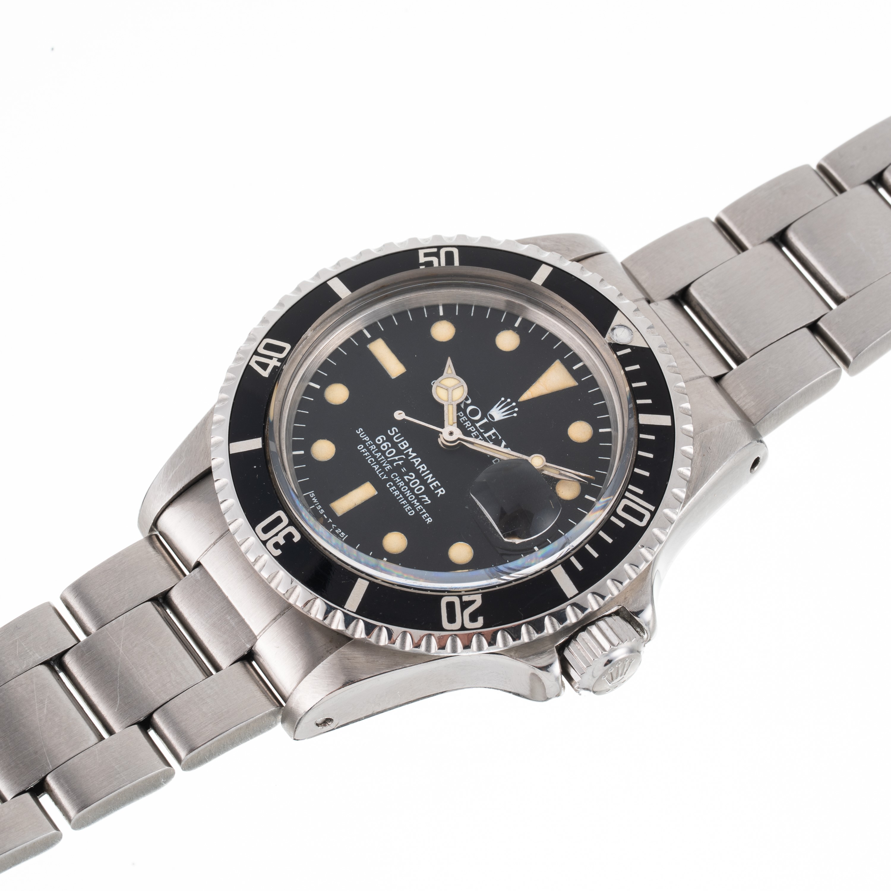 Rolex - Submariner Ref. 1680, orologio automatico in acciaio con quadrante nero (1977)