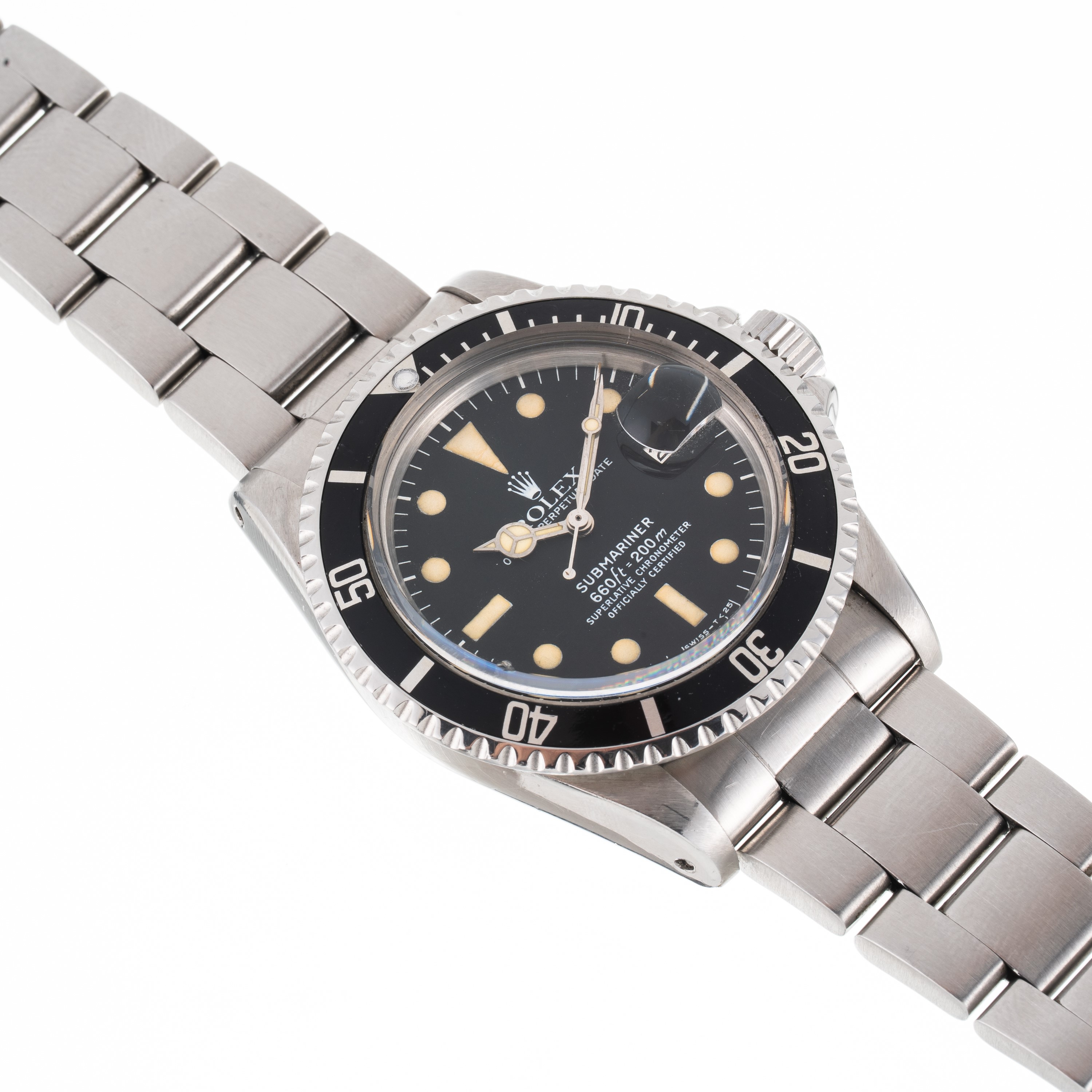 Rolex - Submariner Ref. 1680, orologio automatico in acciaio con quadrante nero (1977)
