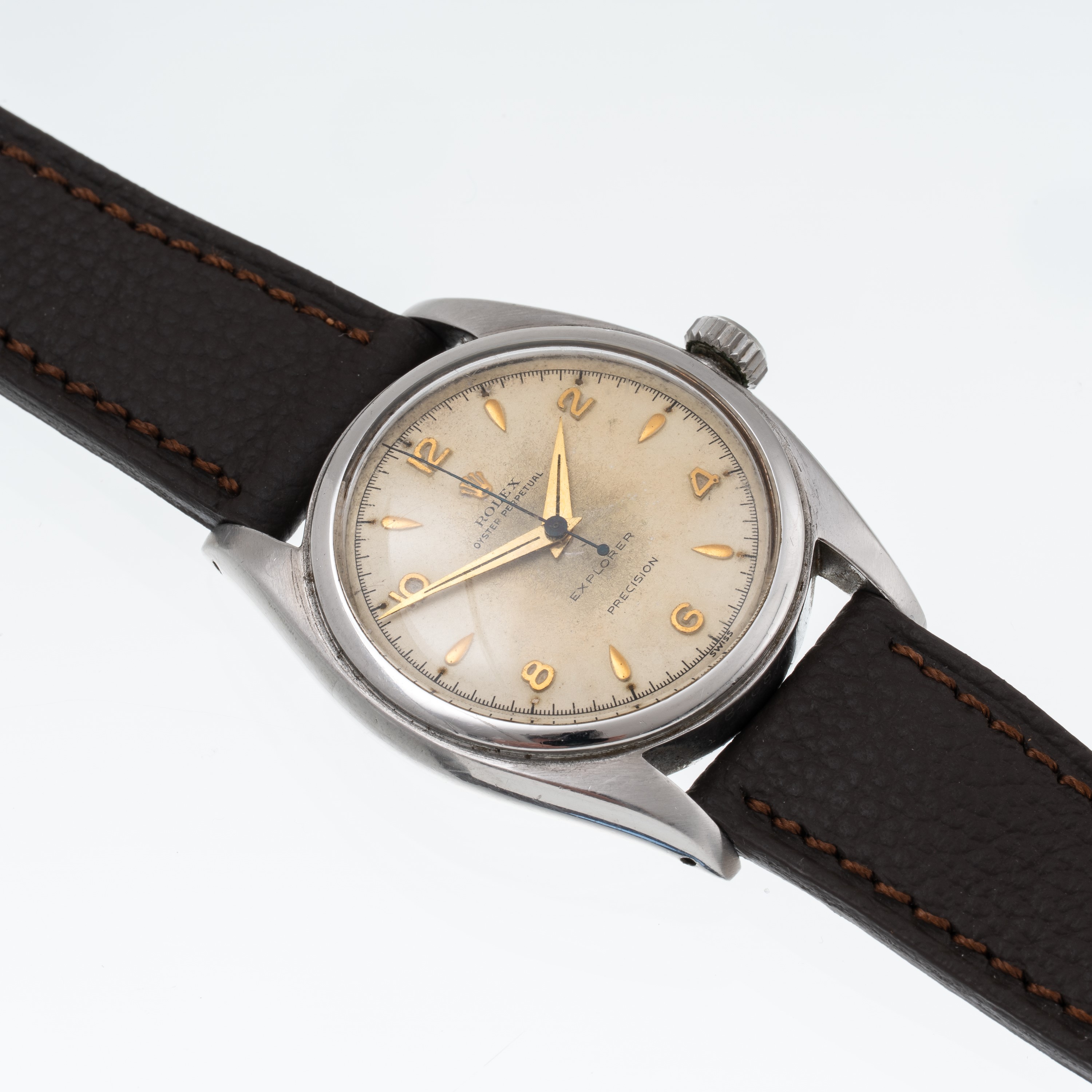 Rolex - Ovettone Explorer Precision (referenza 6098) — orologio solo tempo automatico, quadrante ...