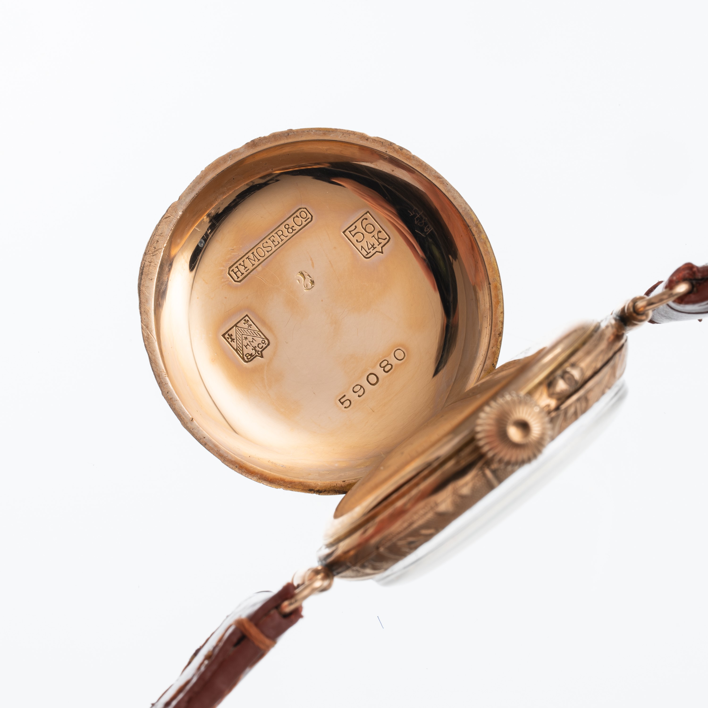 Hy Moser & Cie - Orologio da polso solo tempo a carica manuale in oro rosa 14 kt con quadrante in...