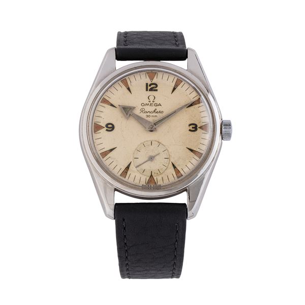 OMEGA - OMEGA - RANCHERO OROLOGIO SOLO TEMPO A CARICA MANUALE IN ACCIAIO CON QUADRANTE BIANCO