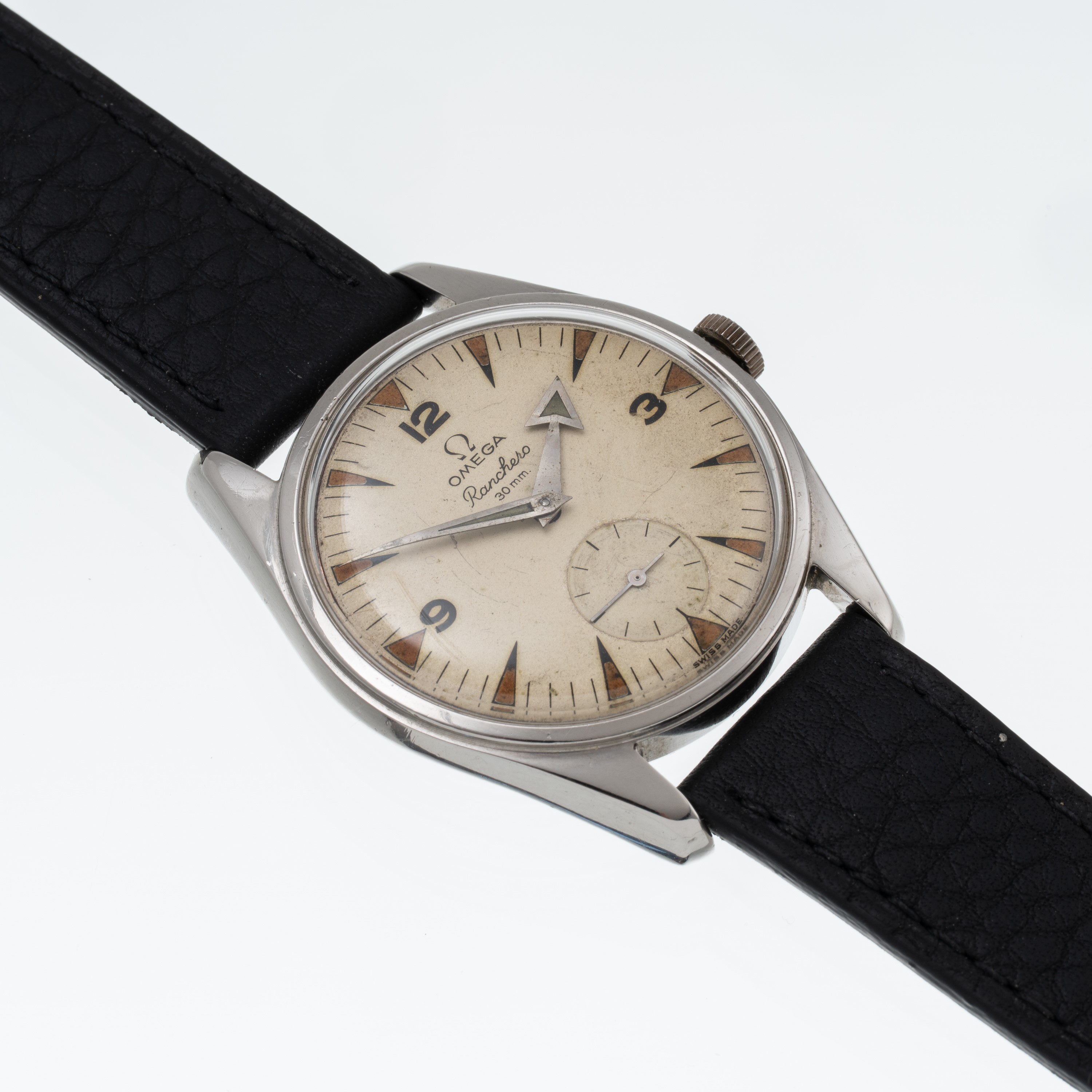 Omega - Ranchero 2990-1, orologio solo tempo a carica manuale in acciaio con quadrante bianco (19...