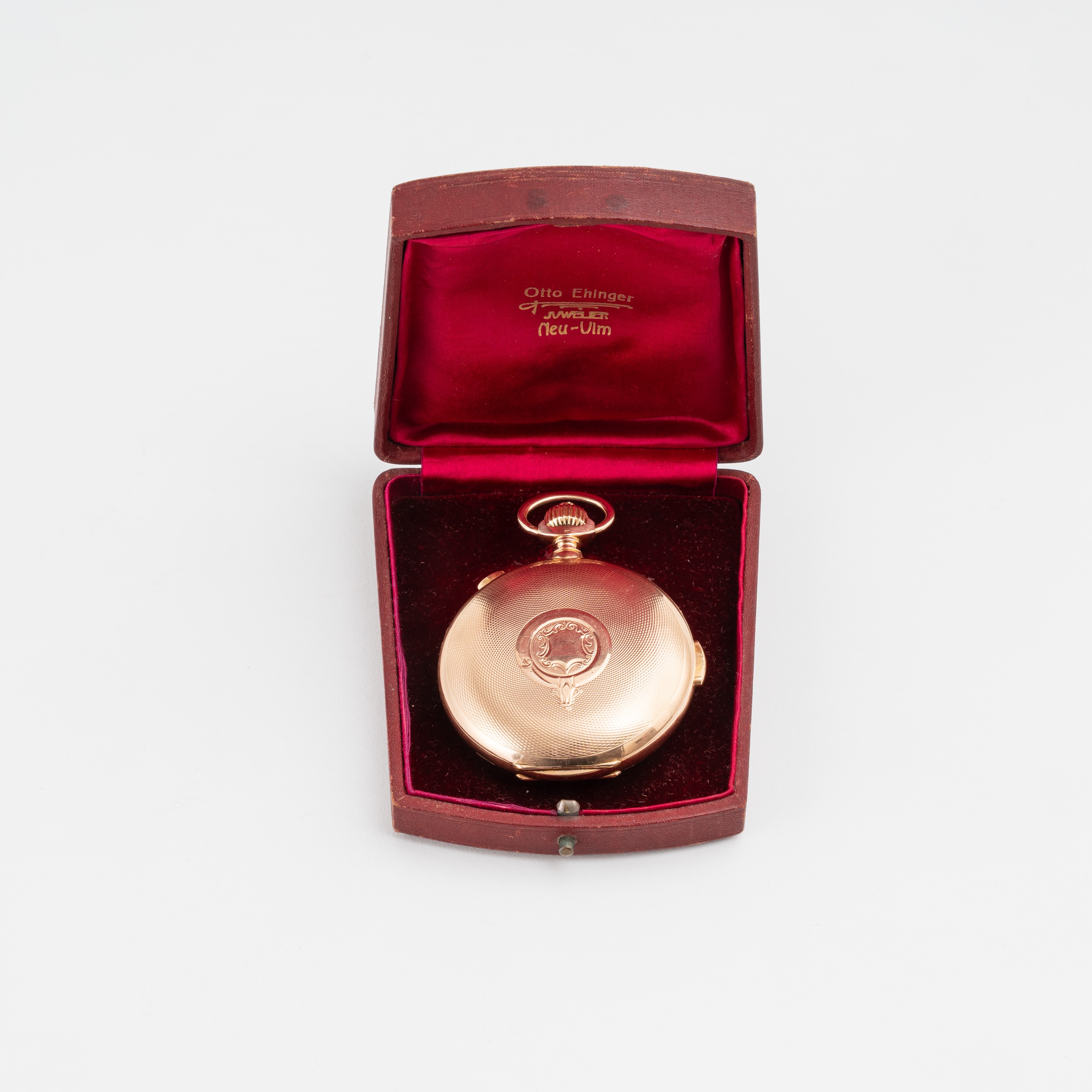 Invicta - Orologio da tasca cronografo con ripetizione minuti, oro rosa 18 kt, quadrante in porce...