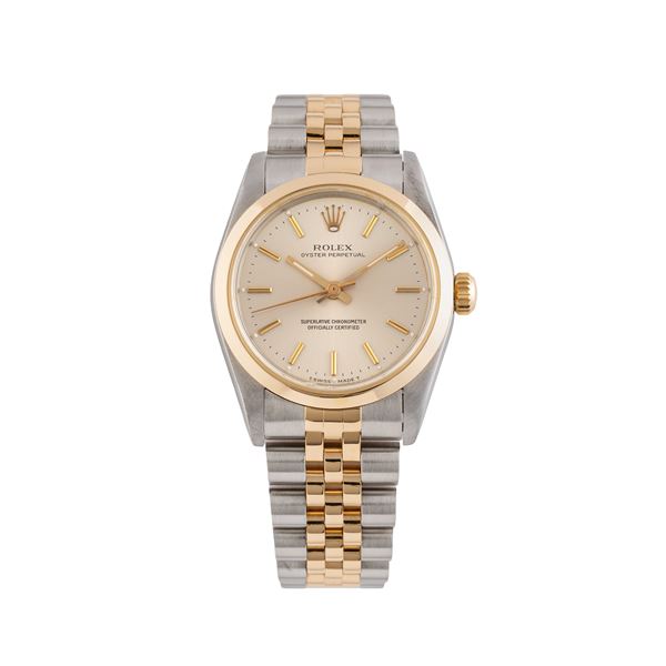 ROLEX - ROLEX - OYSTER PERPETUAL OROLOGIO SOLO TEMPO A CARICA AUTOMATICA IN ACCIAIO E ORO GIALLO 18 KT CON BRACCIALE JUBILEE IN ACCIAIO E ORO GIALLO 18 KT
