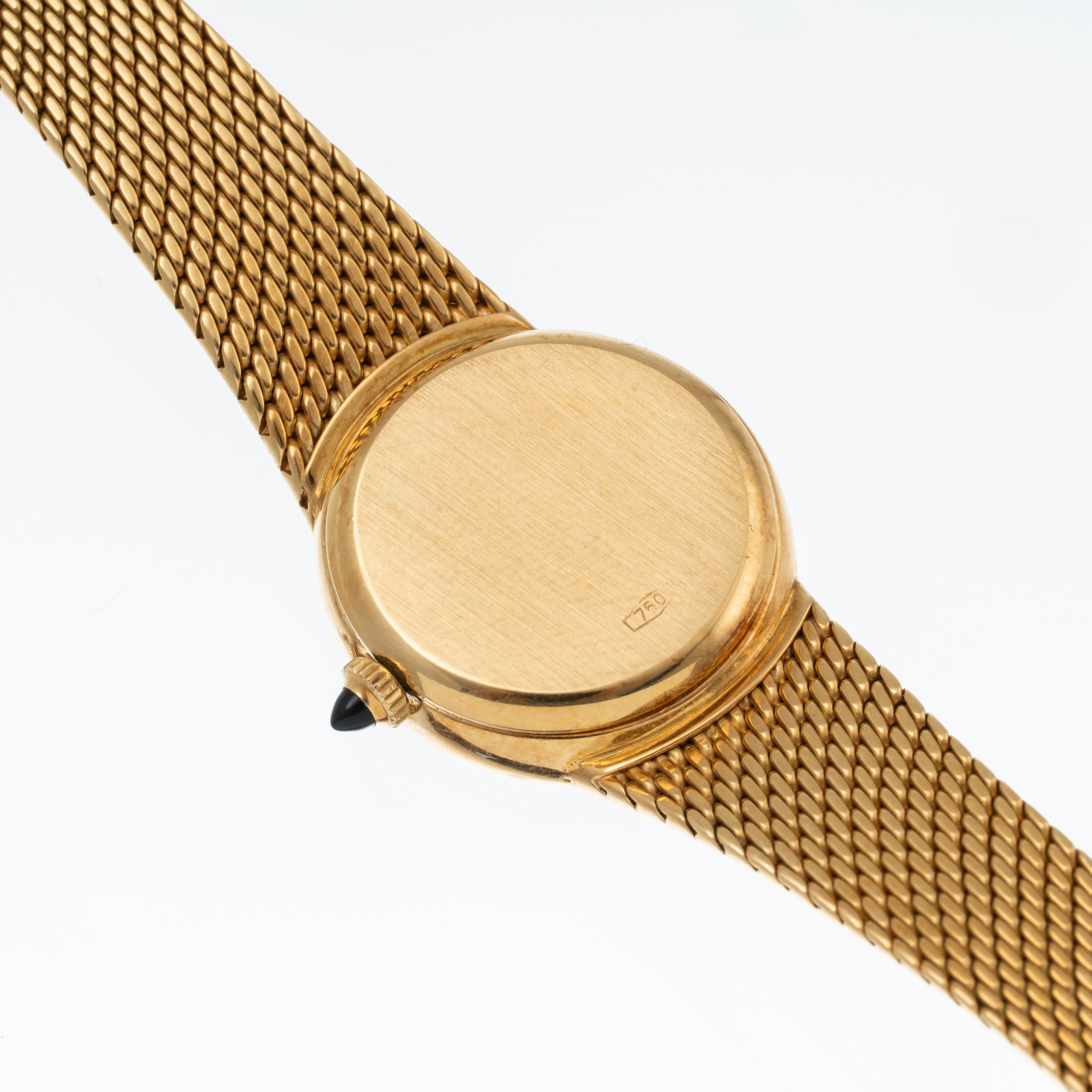 Omega - Orologio solo tempo in oro giallo 18 kt con quadrante in onice e ghiera con diamanti