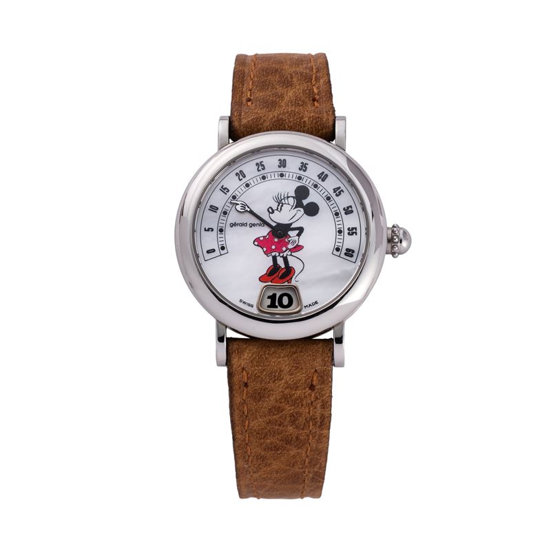 Gerald Genta - Retro Fantasy — orologio solo tempo al quarzo con quadrante in madreperla “Minnie”