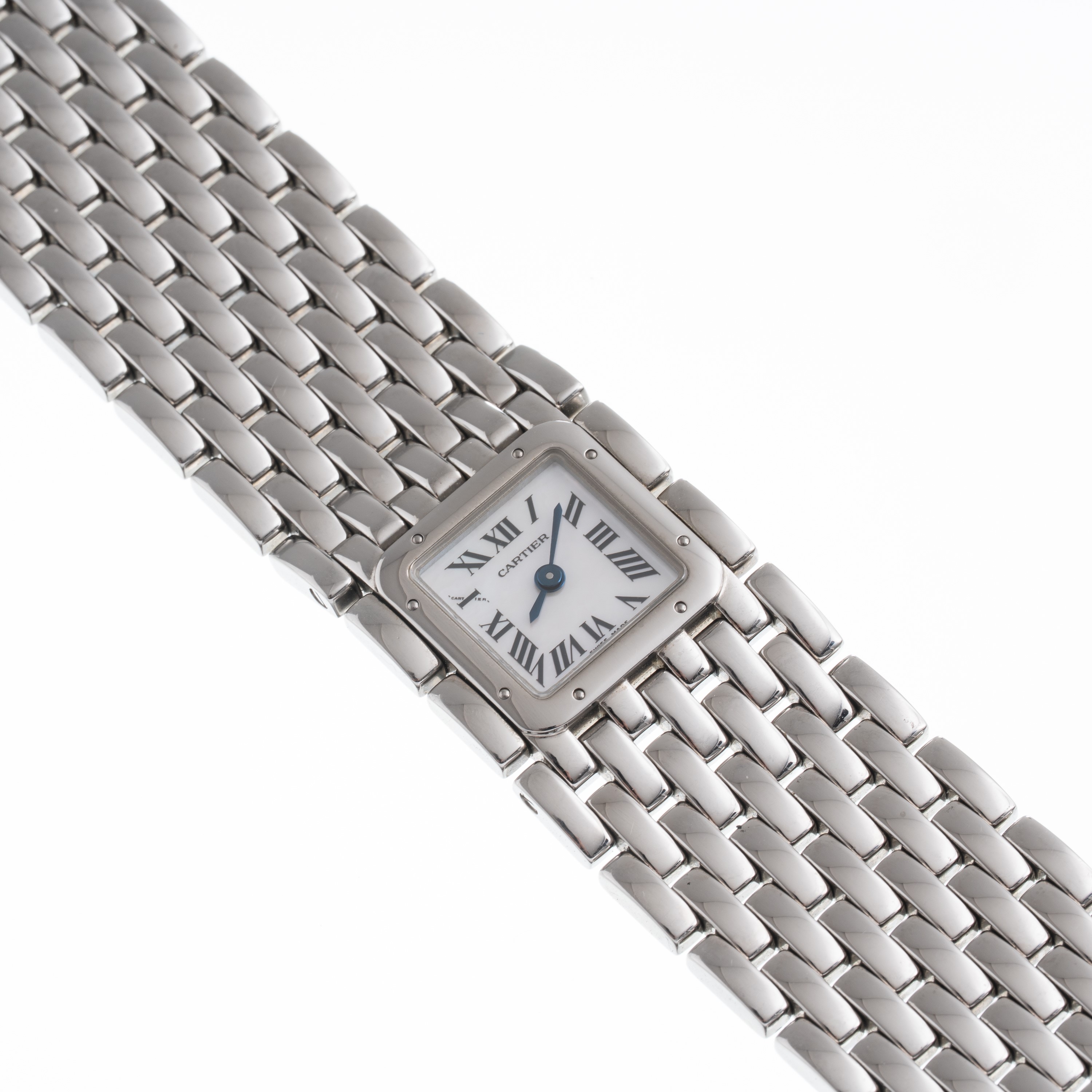 Cartier - Panthère Ruban 2420, orologio da polso solo tempo al quarzo in acciaio con quadrante in...