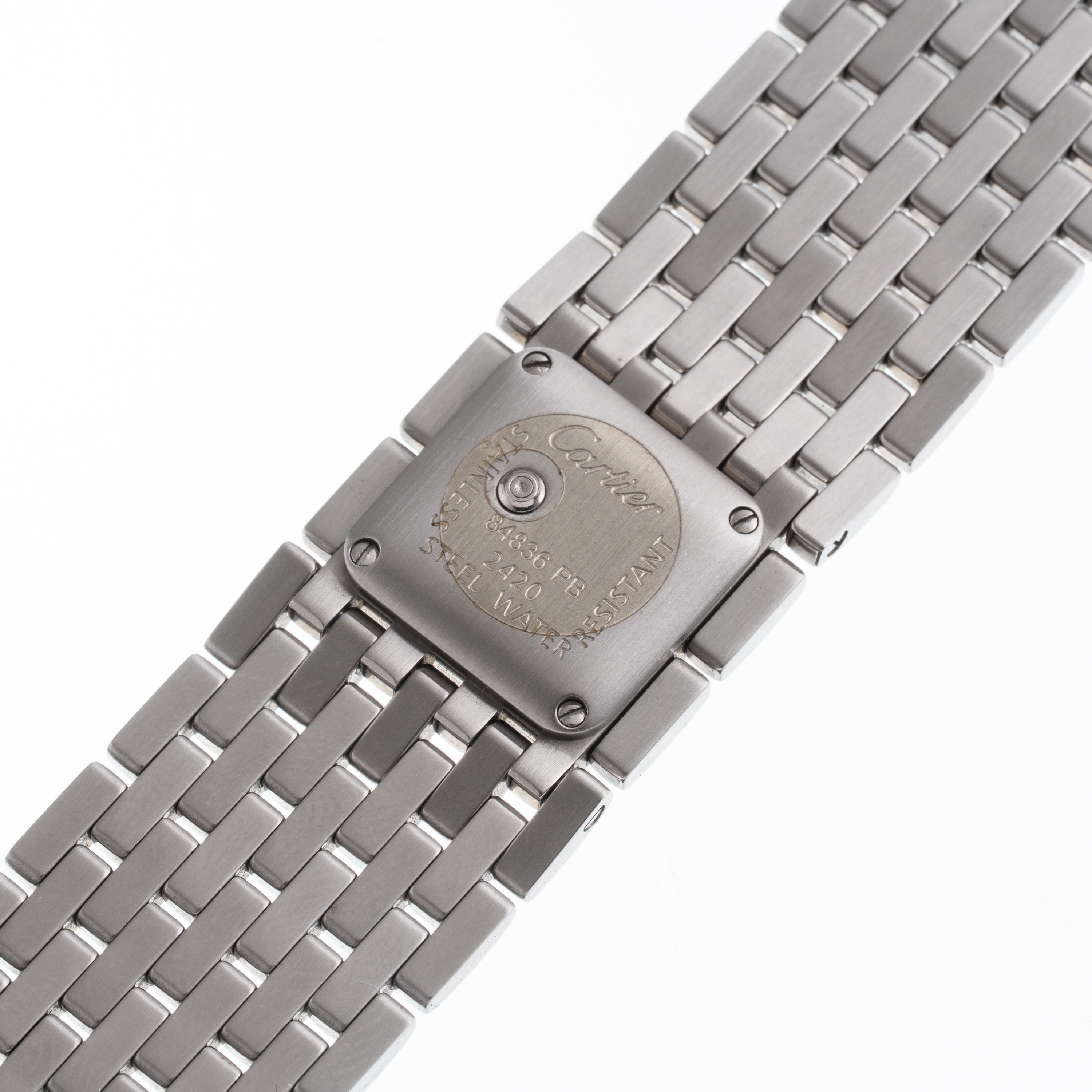 Cartier - Panthère Ruban 2420, orologio da polso solo tempo al quarzo in acciaio con quadrante in...