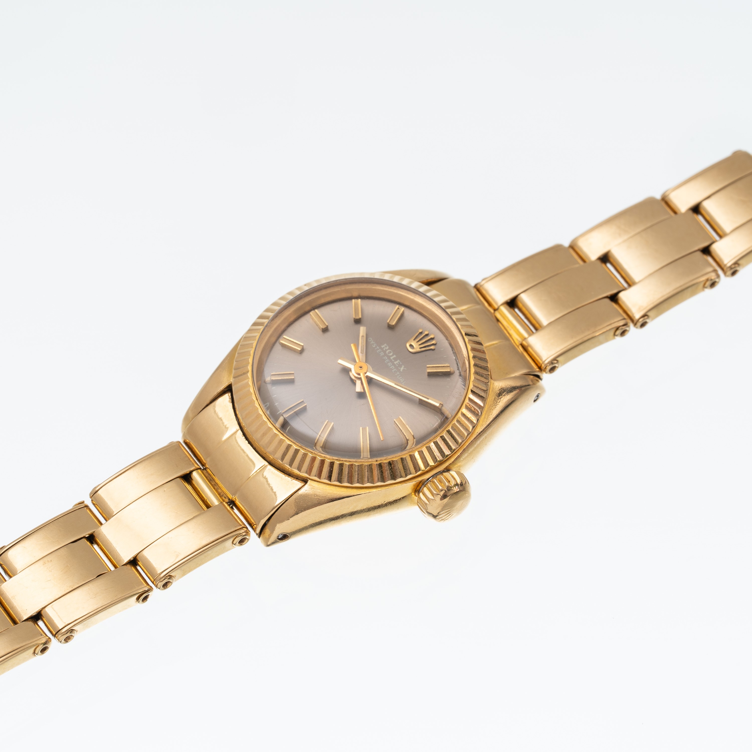 Rolex - Oyster Perpetual Lady 6719, orologio solo tempo automatico in oro giallo 18 kt con quadra...
