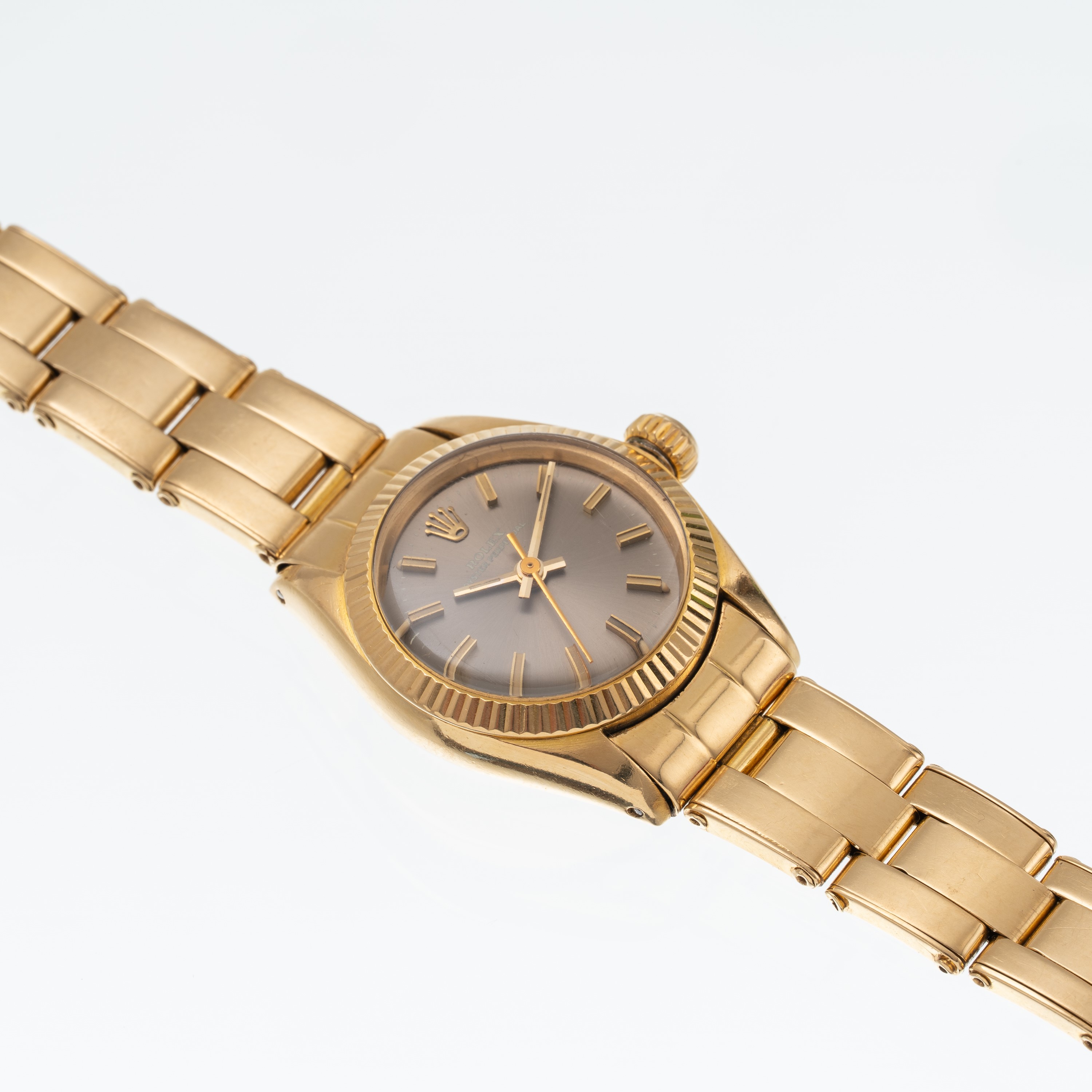 Rolex - Oyster Perpetual Lady 6719, orologio solo tempo automatico in oro giallo 18 kt con quadra...