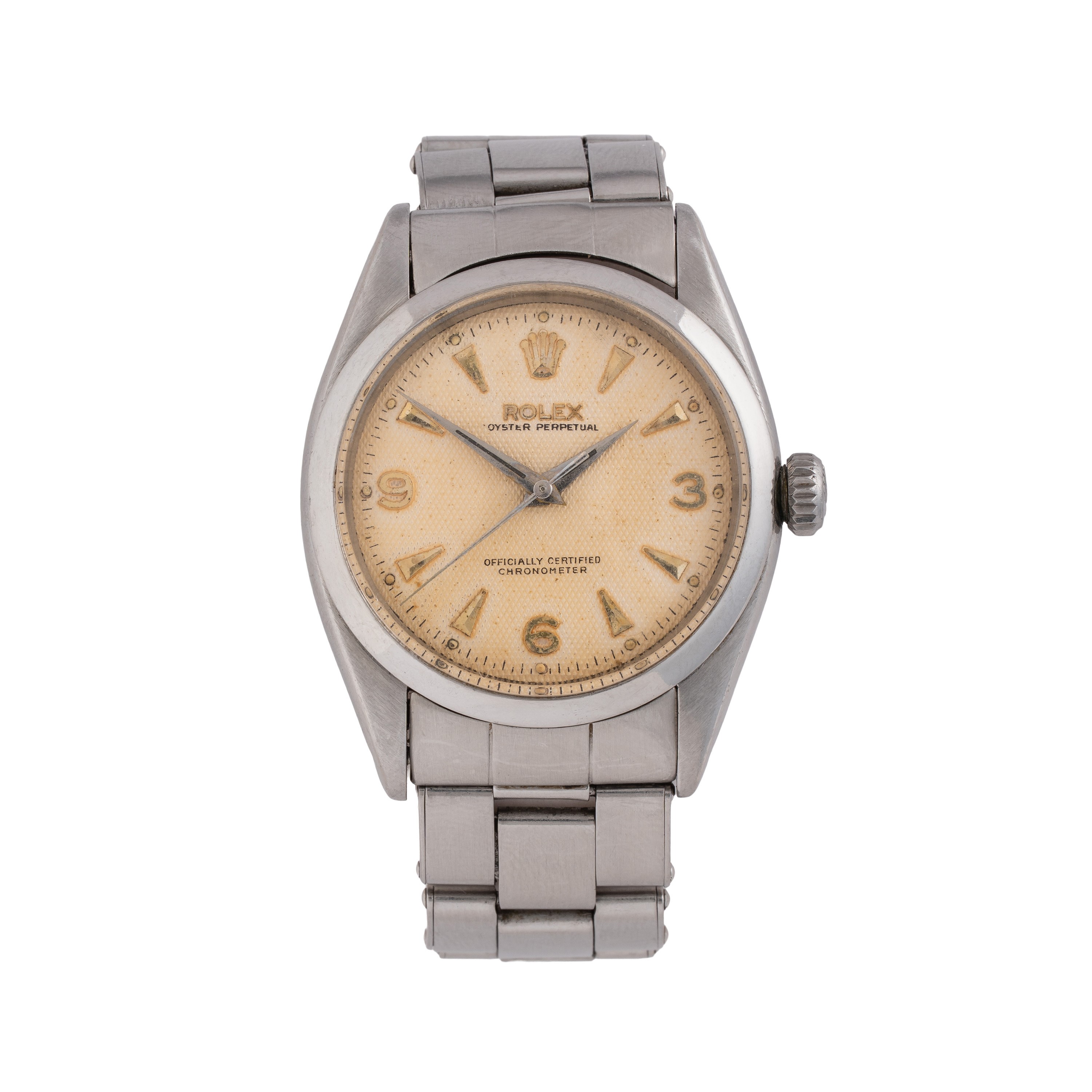 Rolex - Oyster Perpetual 6580 (solo tempo) – acciaio, quadrante a nido d’ape, carica automatica