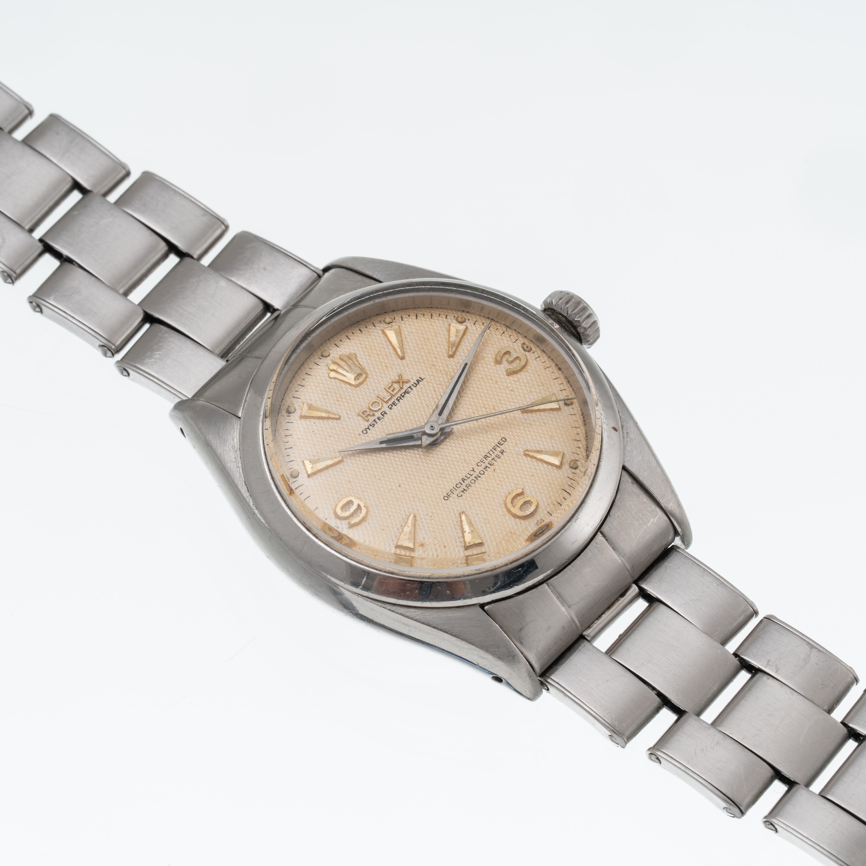 Rolex - Oyster Perpetual 6580 (solo tempo) – acciaio, quadrante a nido d’ape, carica automatica