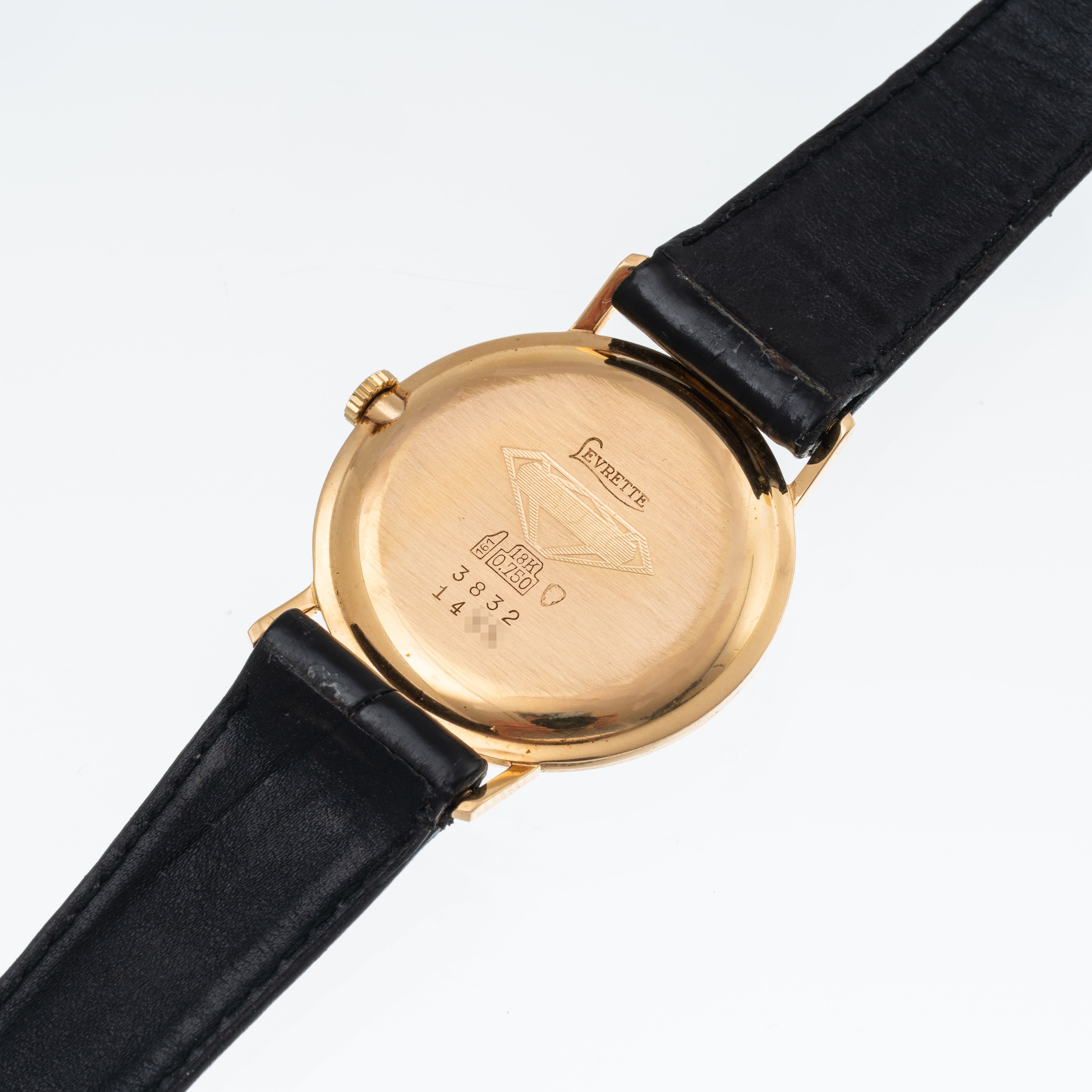 Levrette - Orologio solo tempo a carica manuale in oro giallo 18 kt con quadrante argenté e picco...