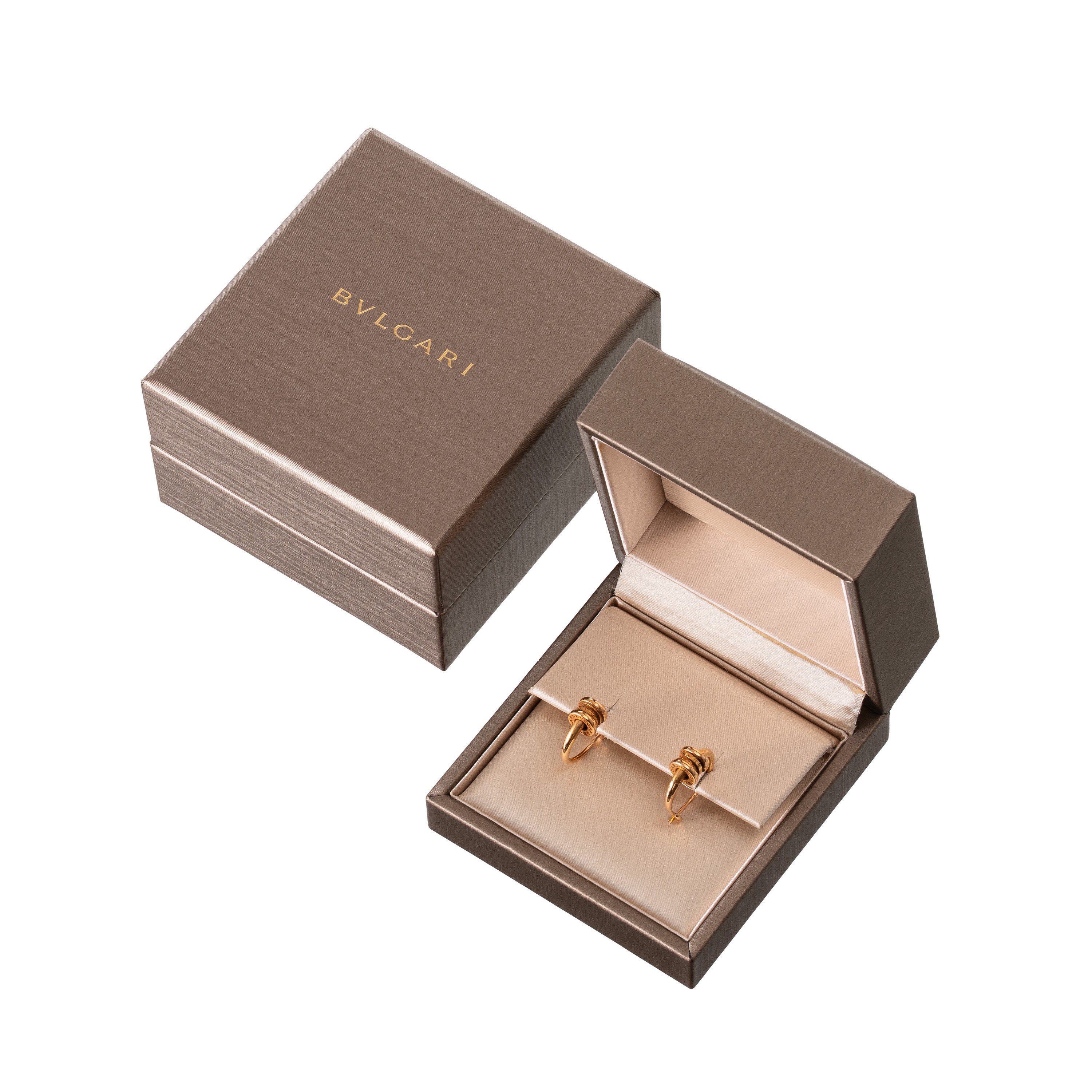 Bulgari - Orecchini in oro rosa 18 kt con pendente